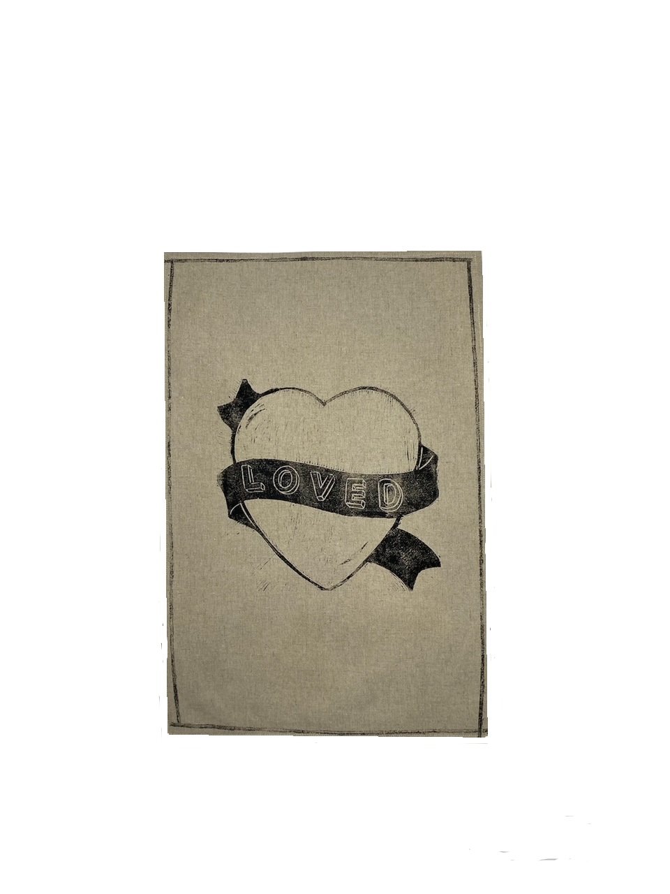Loved tattoo tea towel