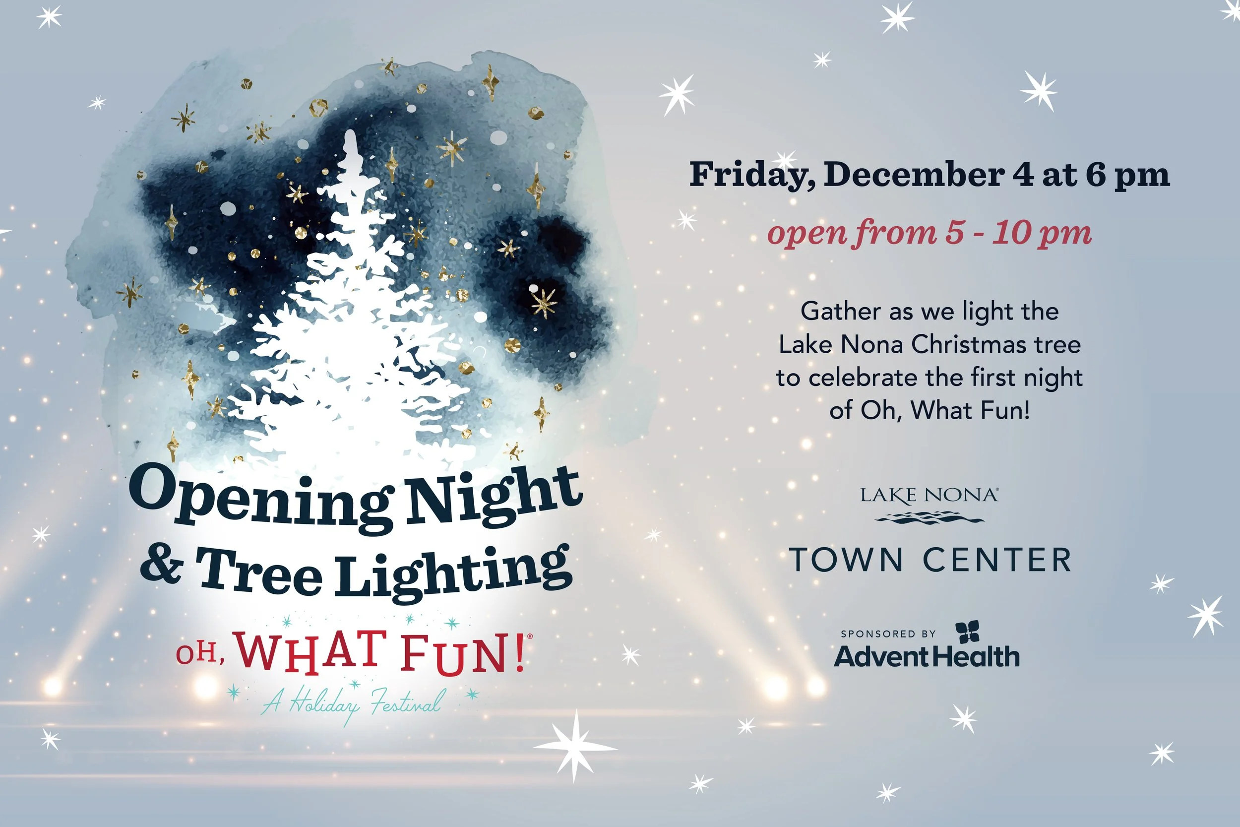 opening night and tree lighting at 5pm