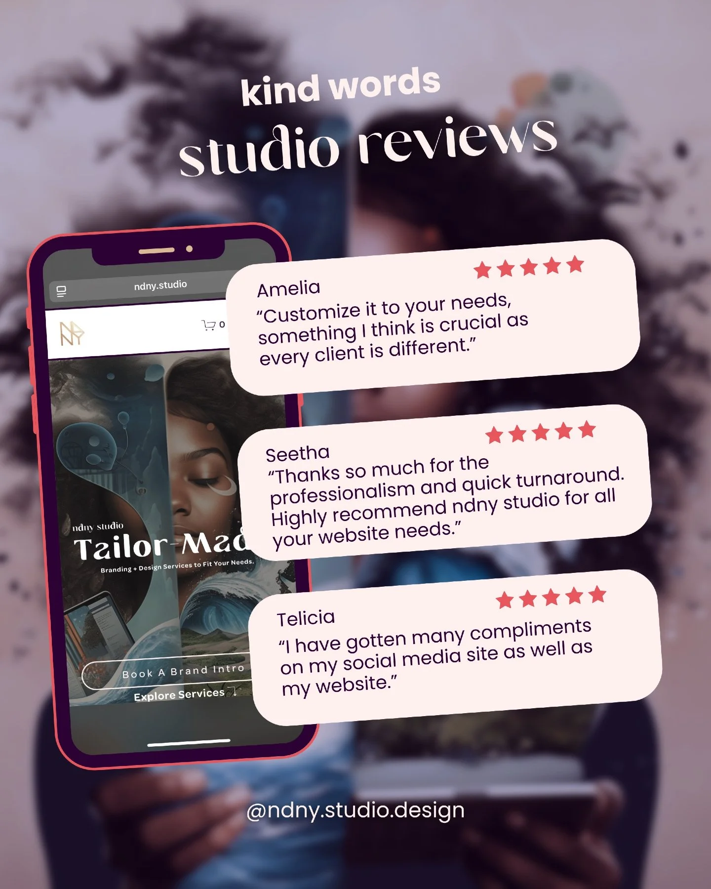 A few kind words from ndny studio's beloved community ... 🙏🫶

#ndnystudio #reviews #testimonials #websites #websitedesign #branding #socialmedia #creativeservices #artdirection