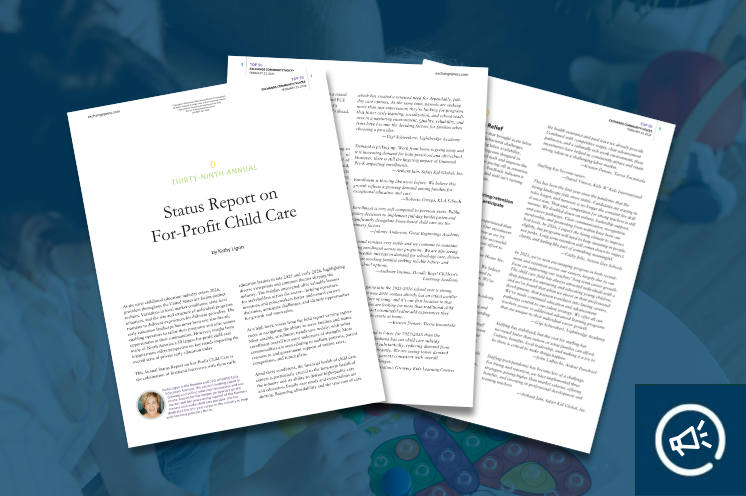Kathy Ligon Authors 39th Annual Status Report on For-Profit Child Care
