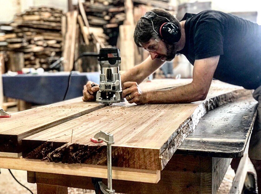 He&rsquo;s an artist, an athlete &amp; our fearless shop leader!
Today we celebrate Dave and his 15 years of amazing work here at Urban Hardwoods! 
🥳🍻
His skillset is completely next level and we are so proud to be on your team!
.
.
@urbanlumberco 