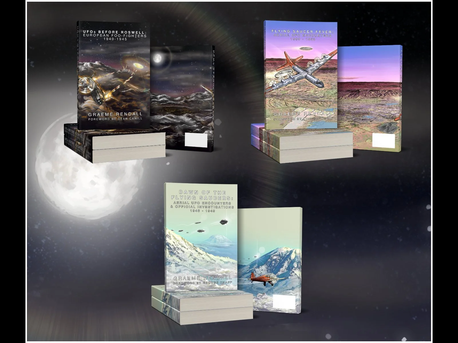 Image showing all 3 of author Graeme Randall's UFO history books