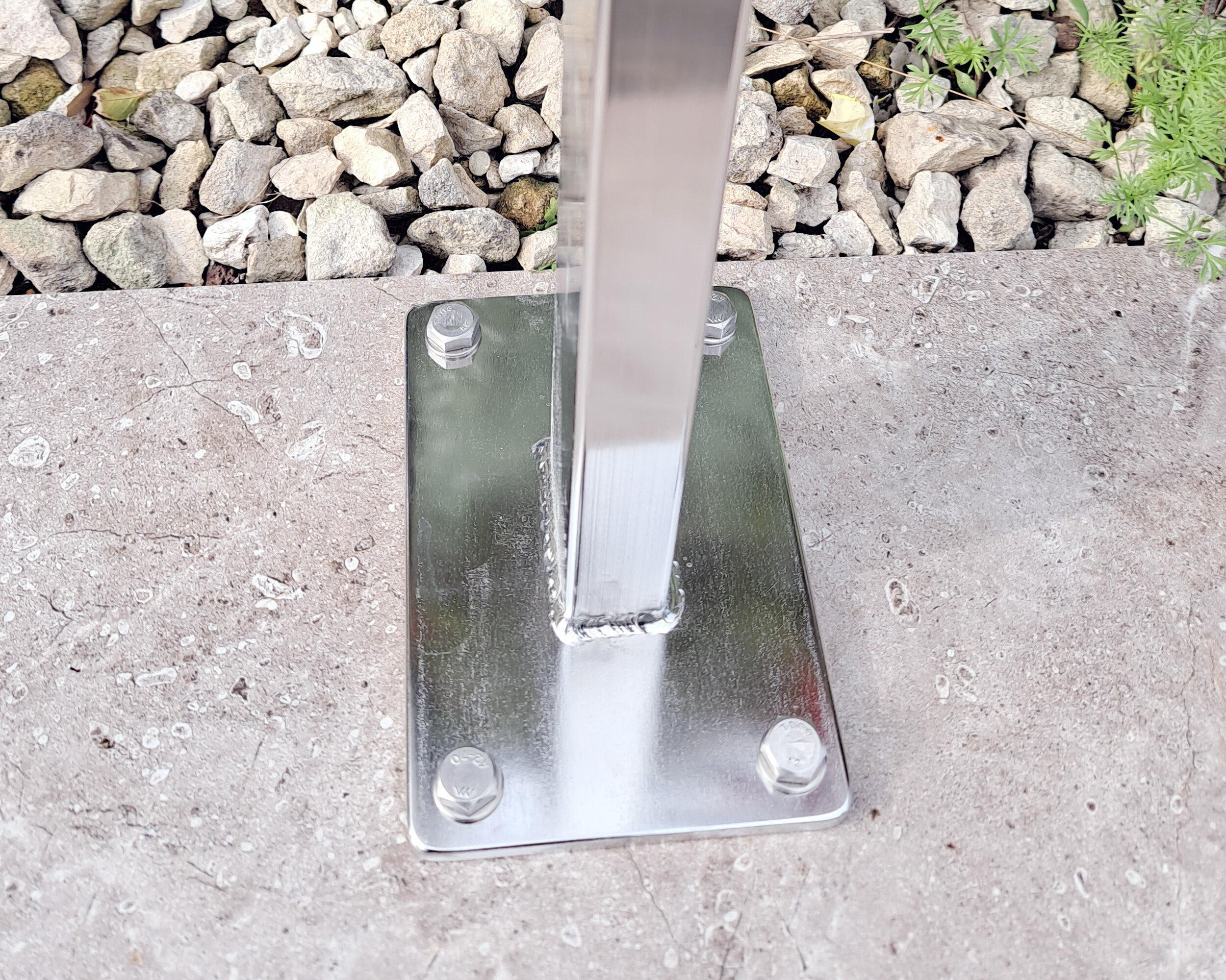 Freestanding Stainless Steel Clothesline fixing plate