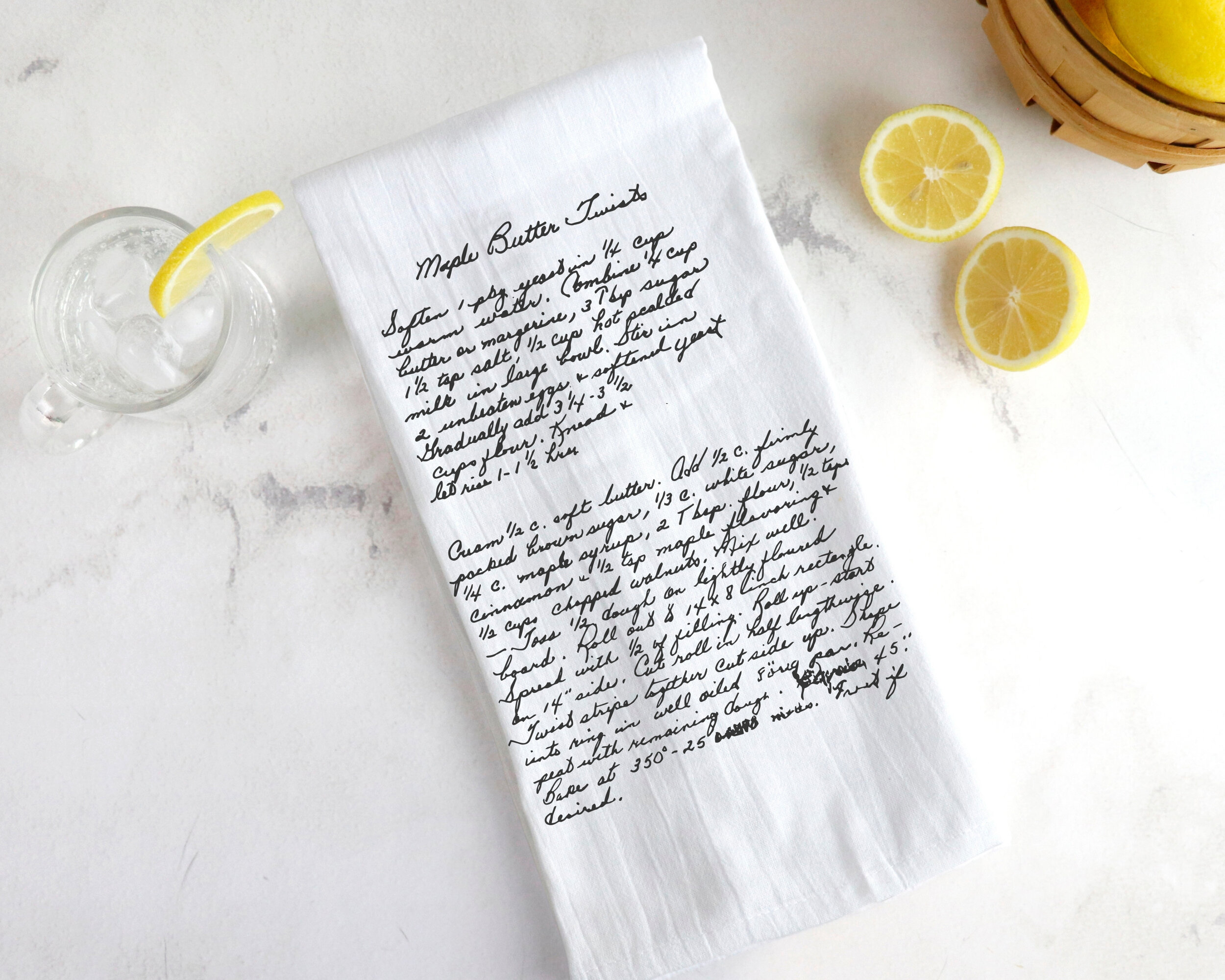 Personalized Recipe Tea Towels