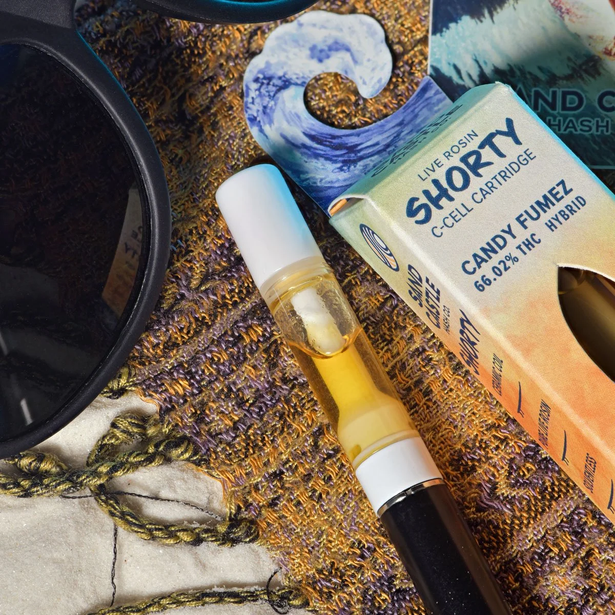 Shorty live rosin c-cell cart