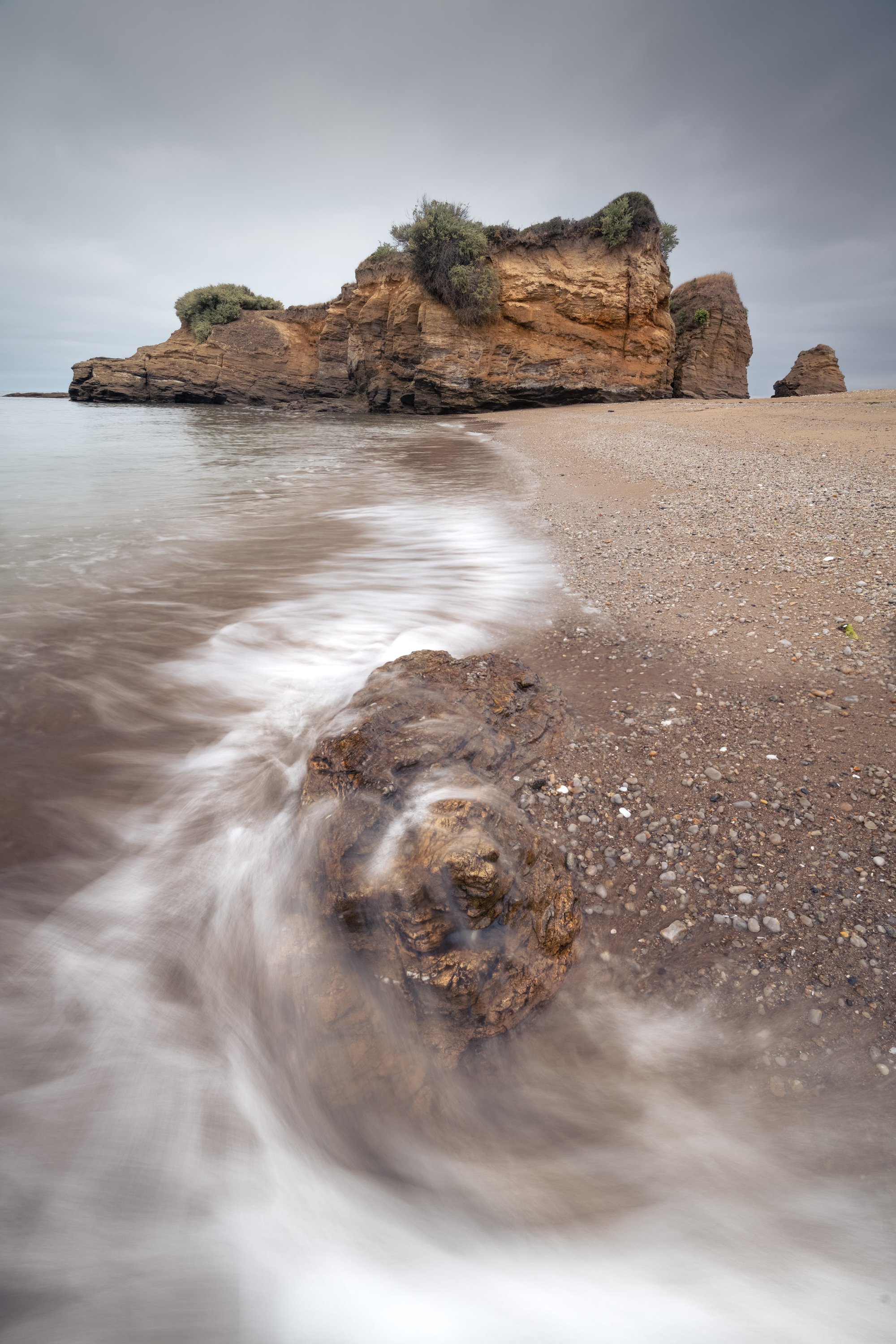 Une pose longue plus rapide de 0.6s de la Plage de Goulumer