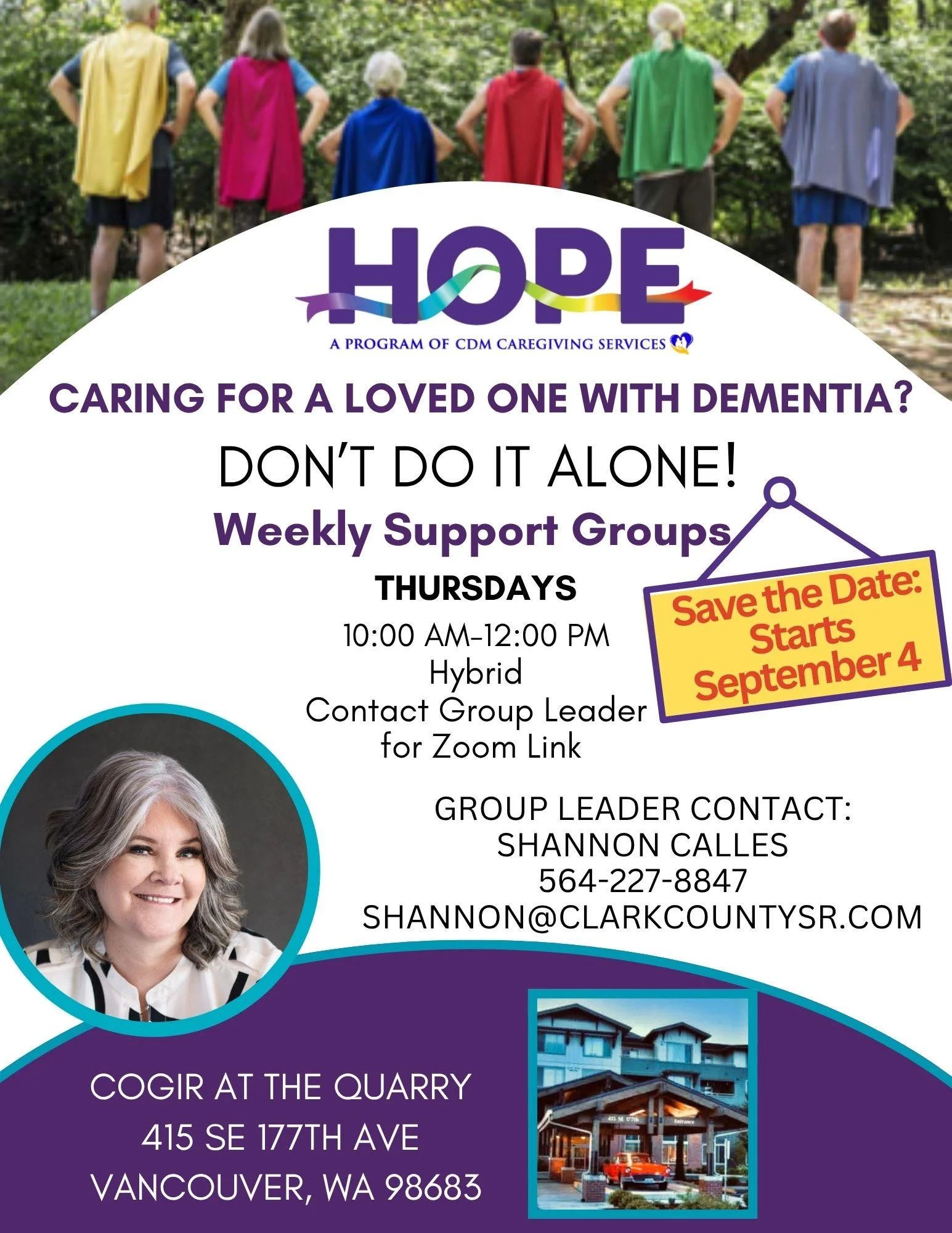 MEMBER EVENT - Dementia Caregivers Weekly Support Group