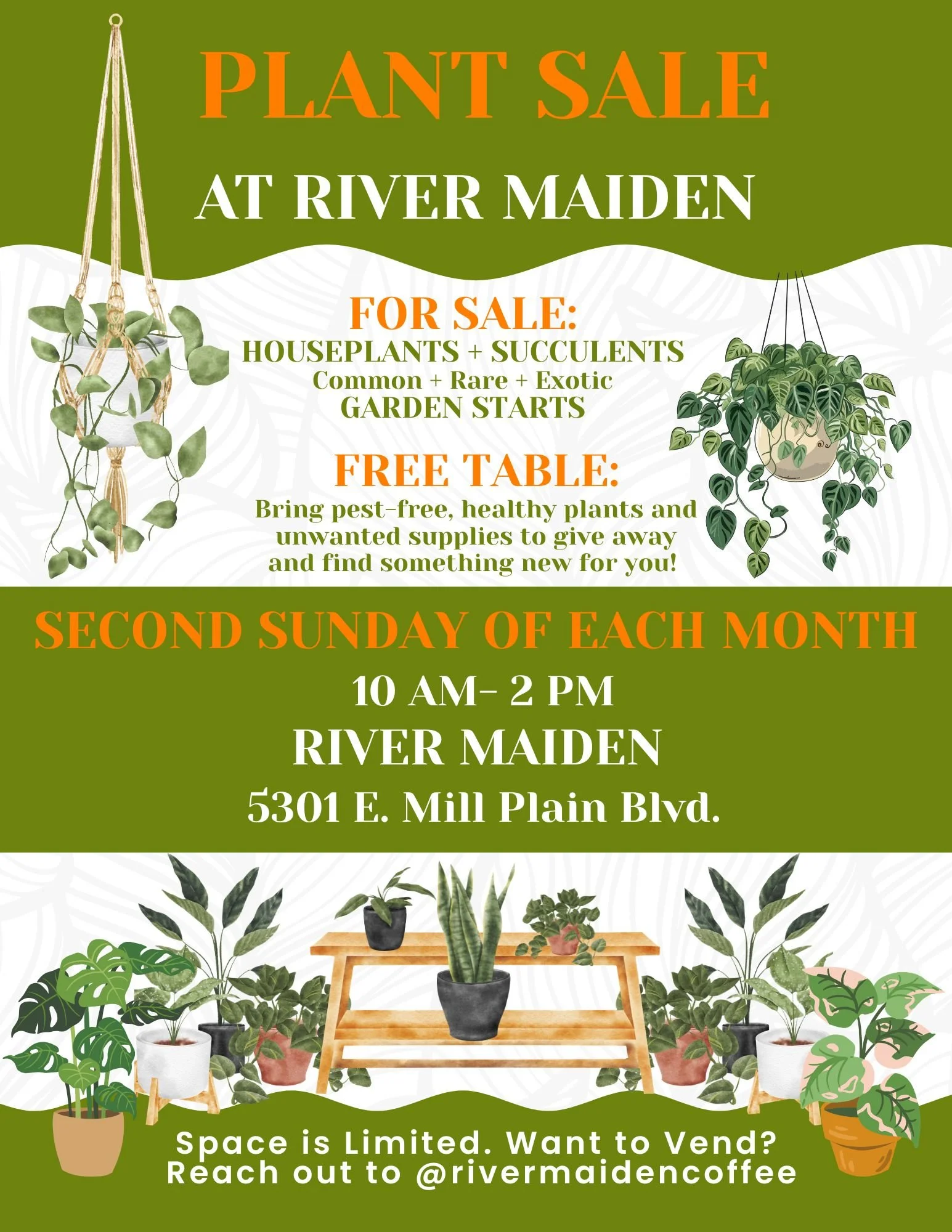 MEMBER EVENT - River Maiden Monthly Plant Sale