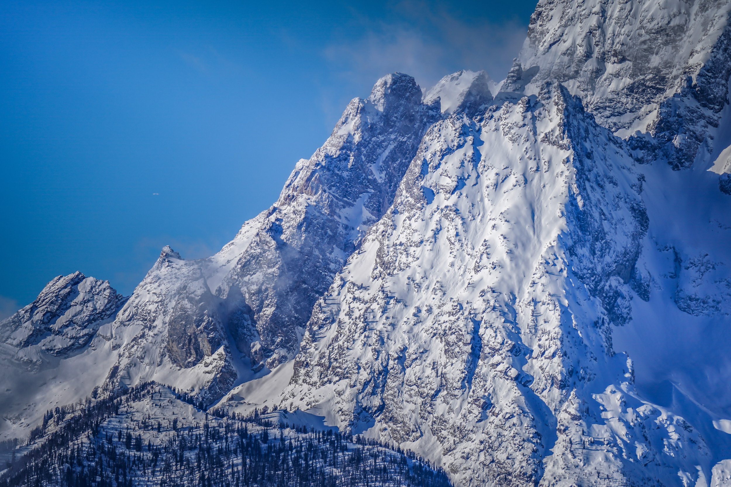 Close up of part of the Tetons