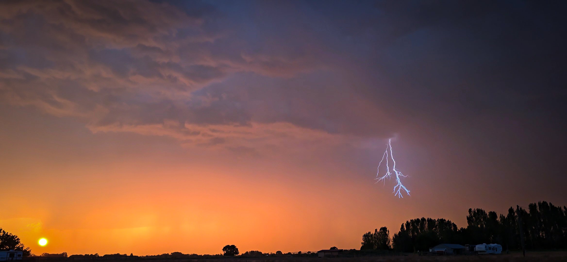 I captured this lightning as a still from a video I was recording - a little close for comfort!