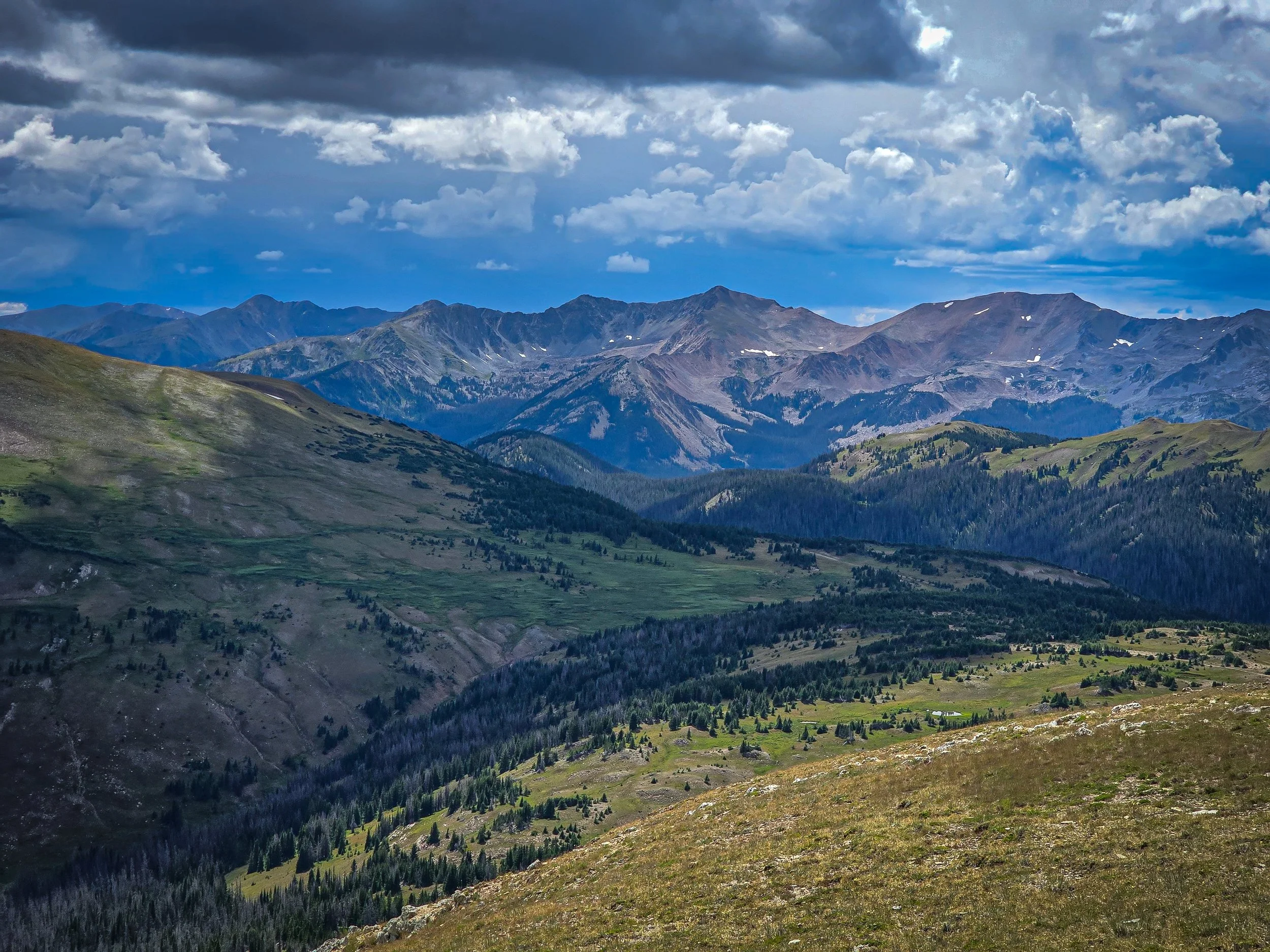 Never Summer Mountains from the top of Trail Ridge Rd