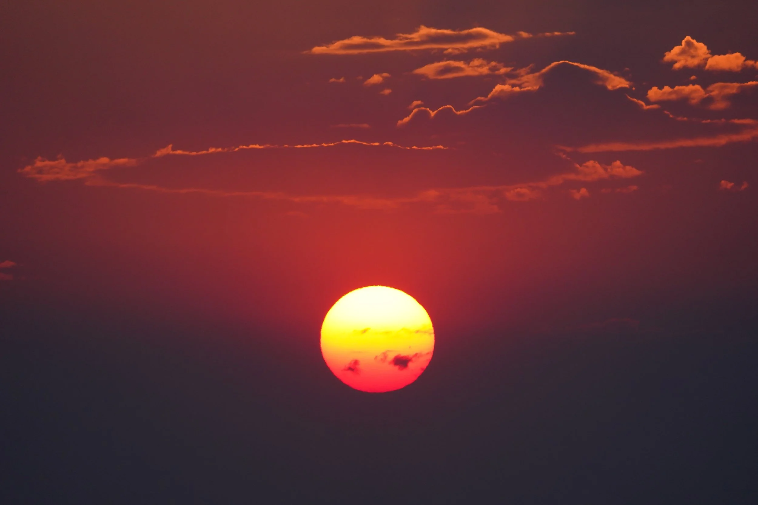 This sunset was the next day and it was very smoky from neighboring fires