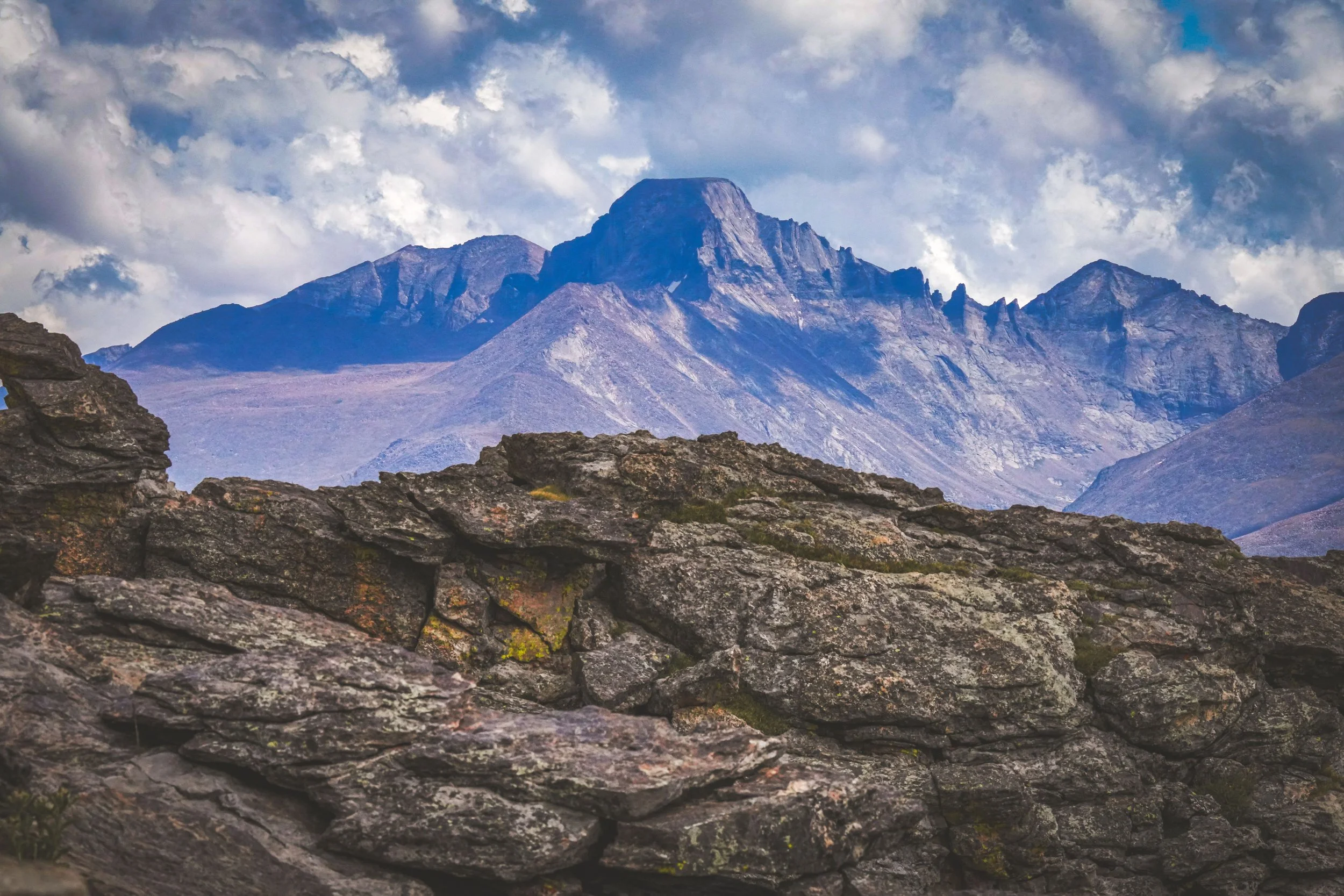 Long's Peak viewed from the Rock Cut