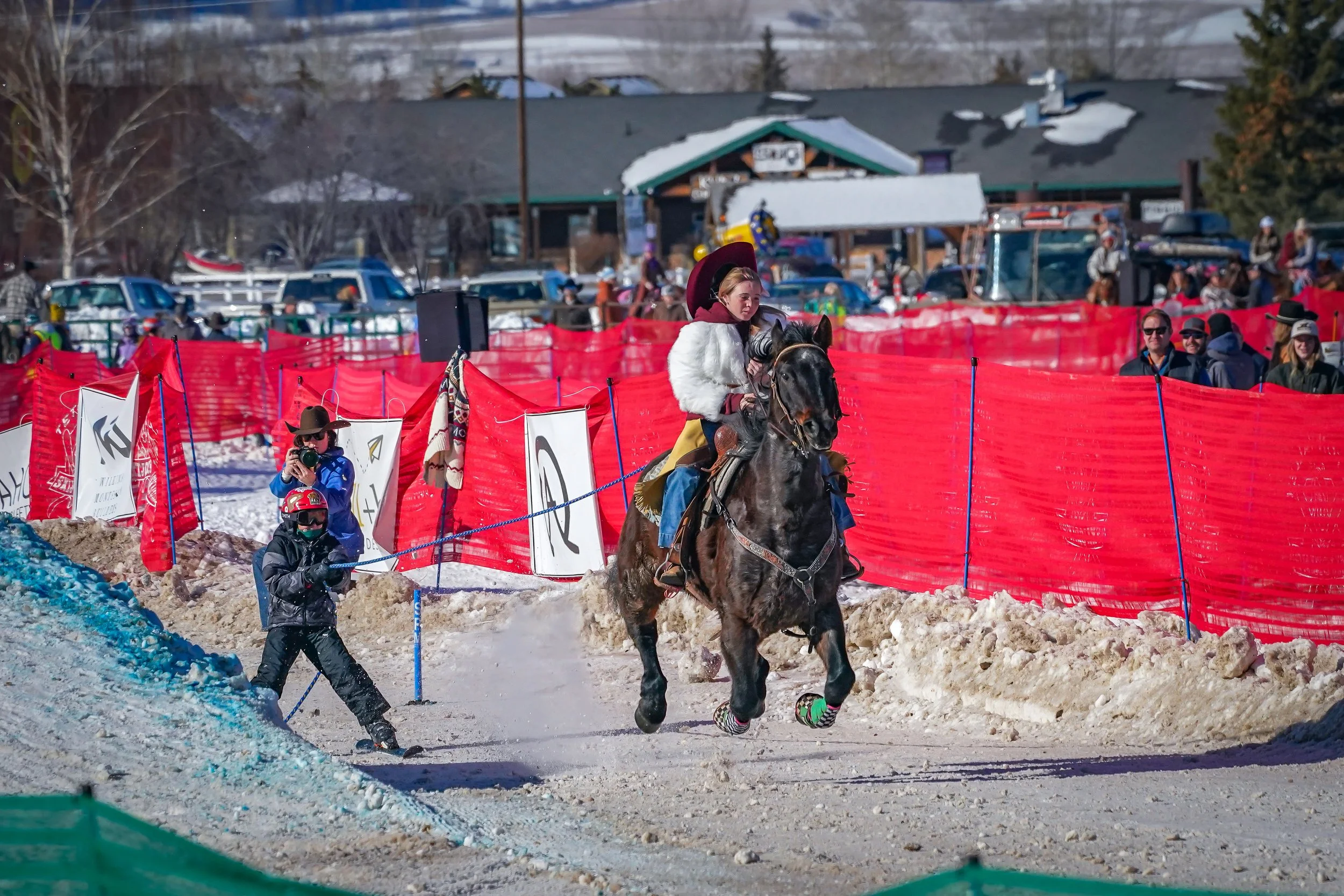Some skiers were as young as 8 (I believe), and I love how this horse has all 4 in the air