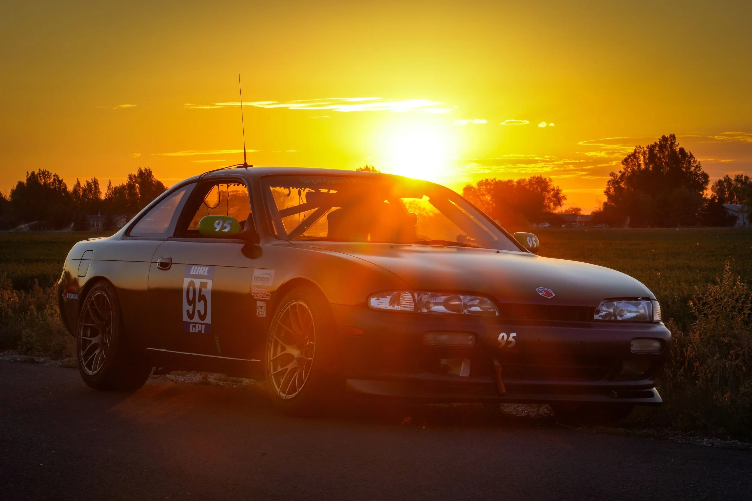 Photographing the 240sx and practicing with a new flash for my camera