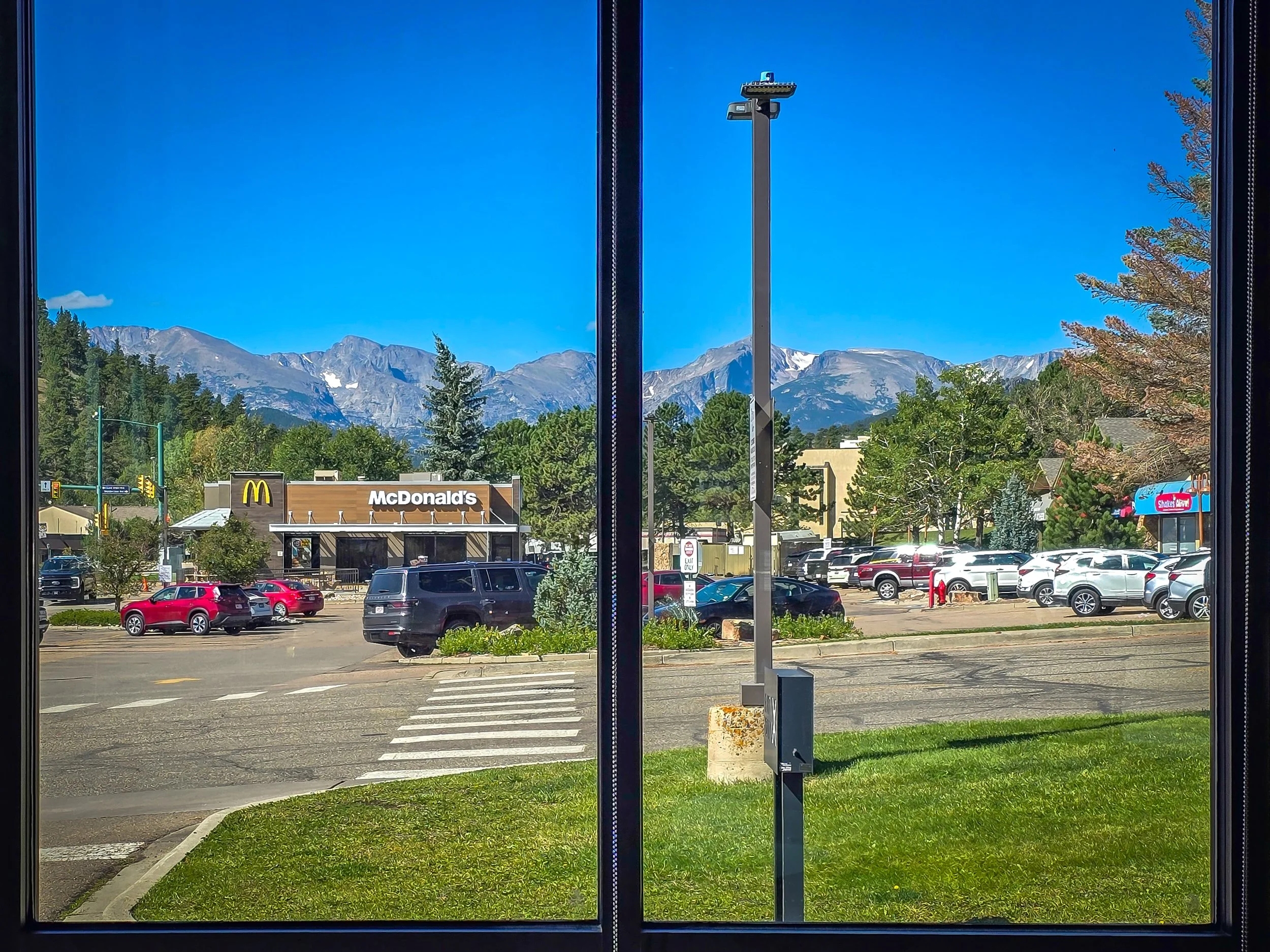 The view at Starbucks in Estes Park