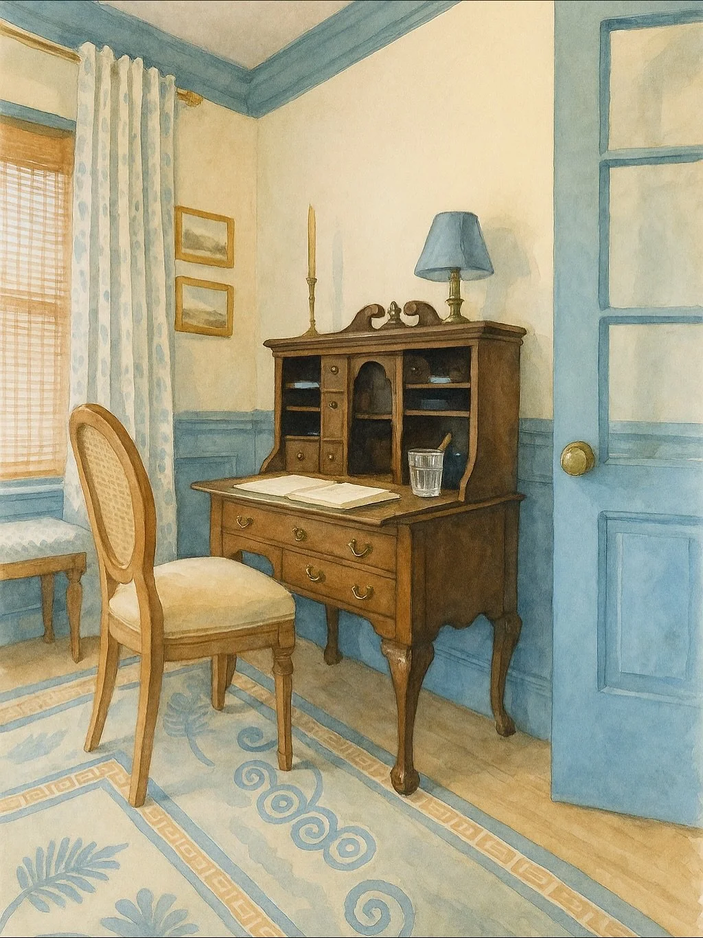 Drawing room dreams ✨ I&rsquo;ve been painting more often since I got this special drawing corner in the Parlour room. Sometimes you need to surround yourself with beauty to create more beauty!

#drawingroomdesign #drawingspace #makehomespecial #joyf