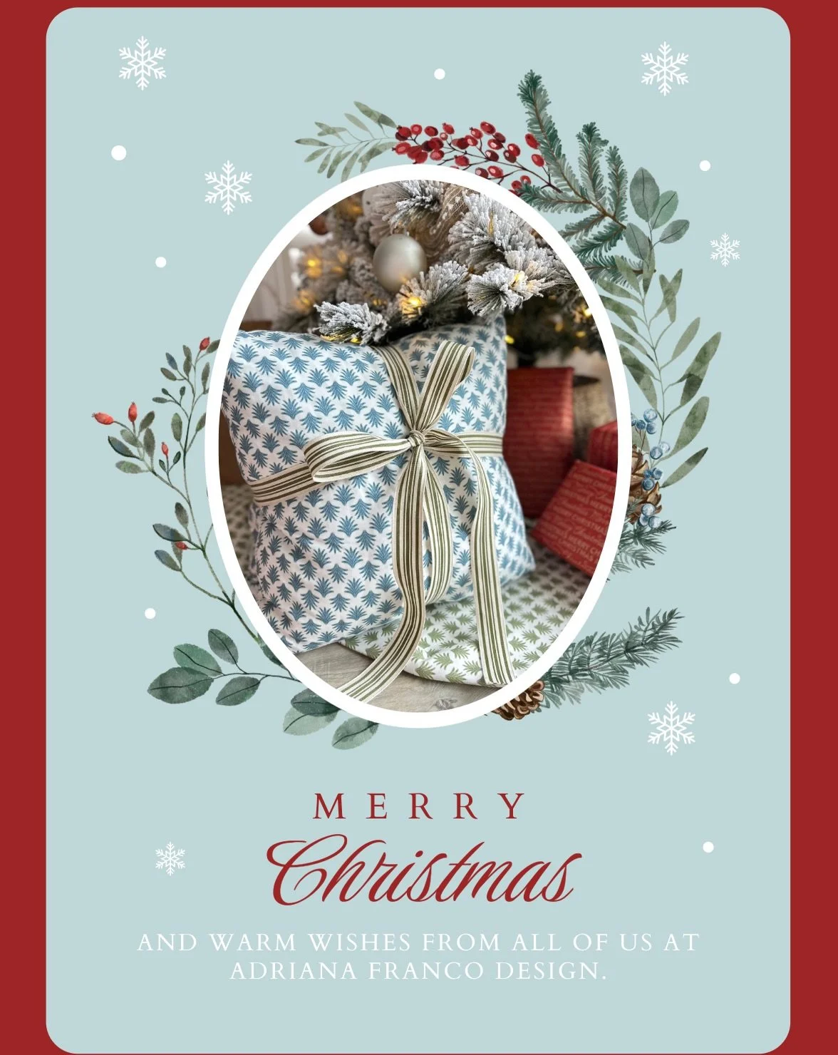 Happy Holidays from our studio to yours 🎄
To our designers, clients, and customers: Thank you for supporting small-batch, made-to-order textiles and wallcoverings this year!

Wishing you a joyful season and a New Year filled with new projects and be