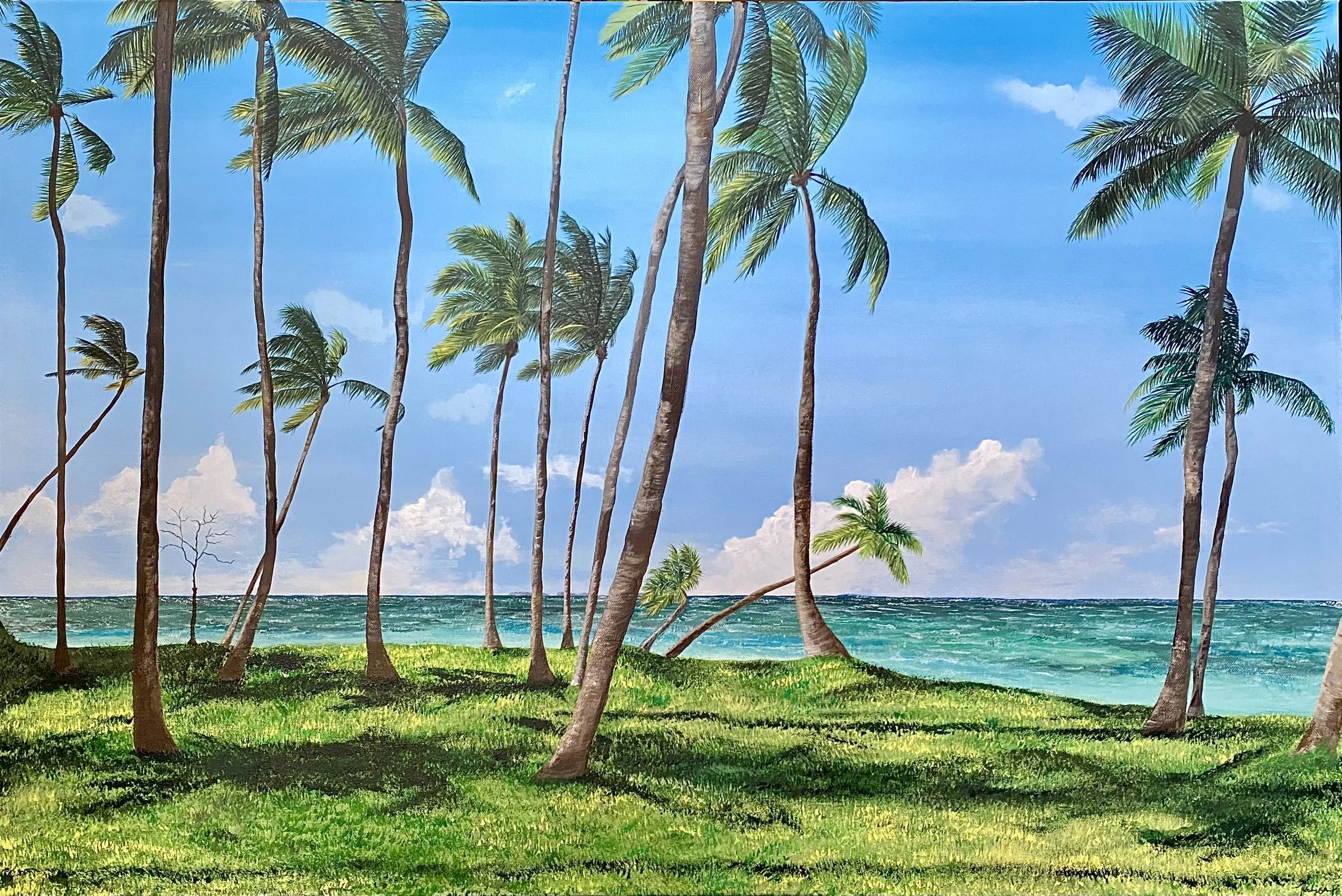 Windy Beach Day (2023) 24"x36" 
acrylic on canvas (SOLD)