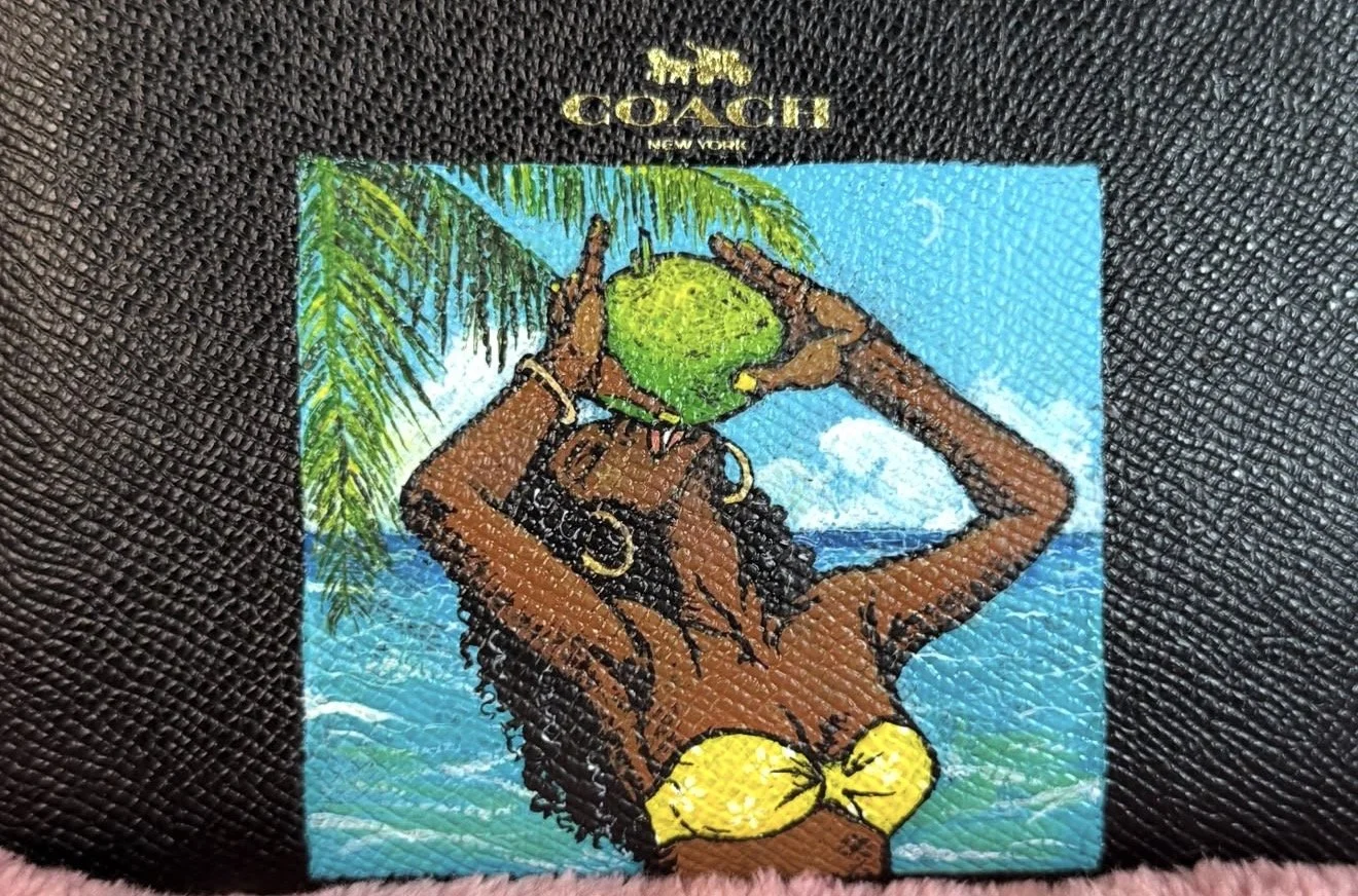 tropical themed coach wallet