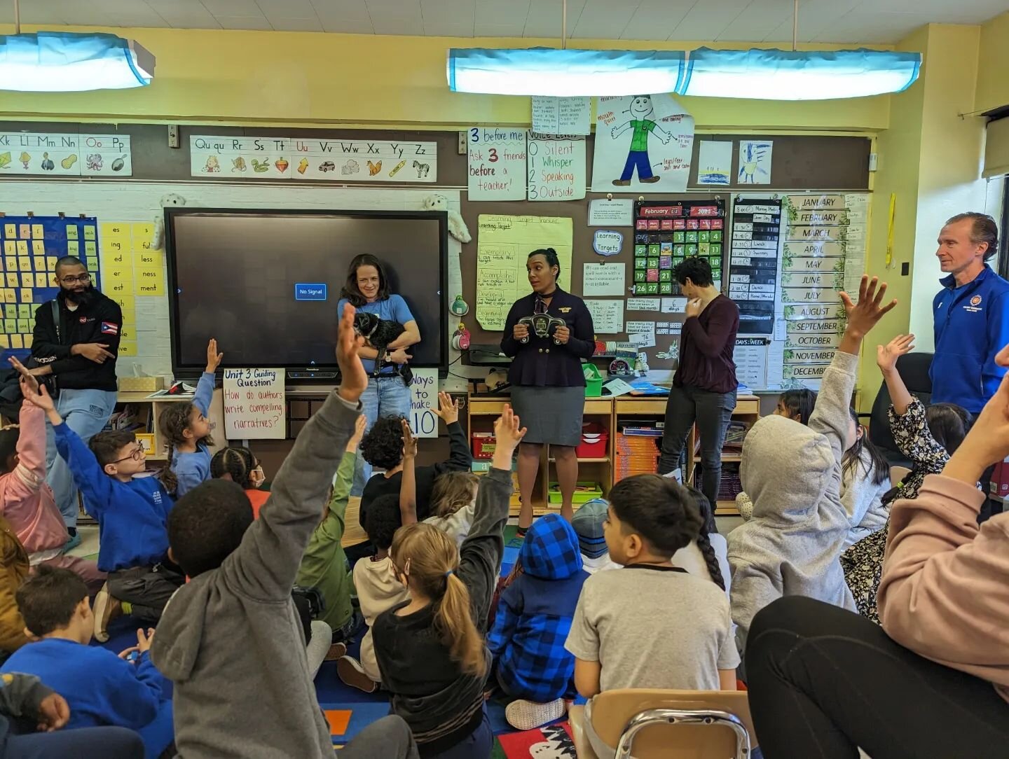 Thank you to all of our panelists who volunteered to speak to our 3K,-5th Grade students today for our first WBLS Career Day! From a flight attendant and dog trainer, to a  paralympic runner and photographers, our students were so engaged!

@nycschoo