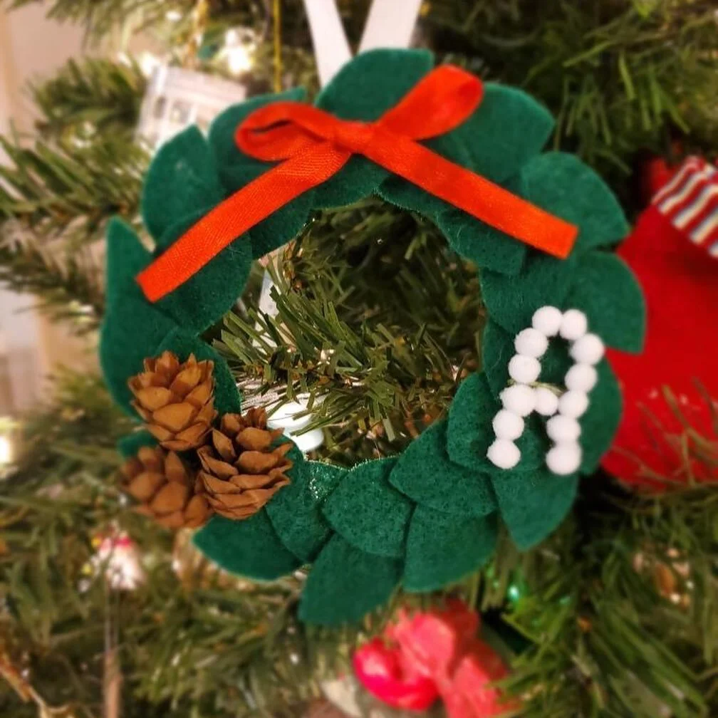 I finally get to share these sweet pieces! I had so much fun making tiny wreathes! What else could we use these for, other than ornaments? I&rsquo;d love to make a wreath for spring, or Valentine&rsquo;s Day, or the 4th of July... 🤗