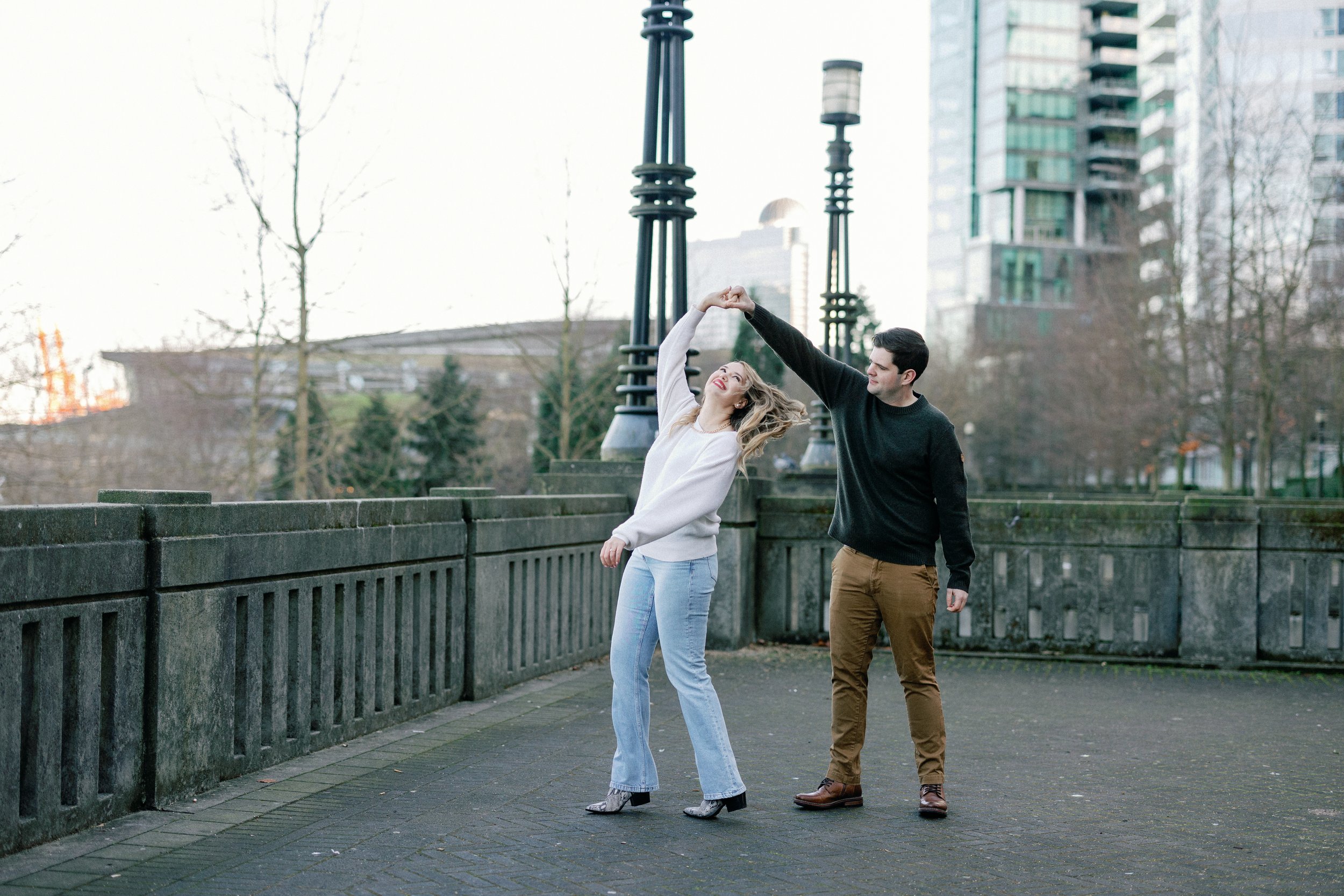 Engagement at Jack Poole Plaza