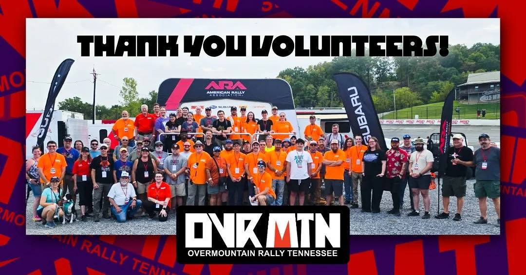 With the 2025 Overmountain Rally done and very dusted, I’d like to thank each and every one of our volunteers for their personal contributions to the success of this event. Rally volunteers make this sport go round, and Overmountain volunteers