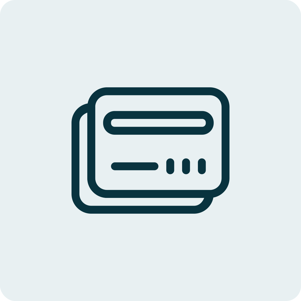 Illustration of a credit card with a cardholder's name and numbers.