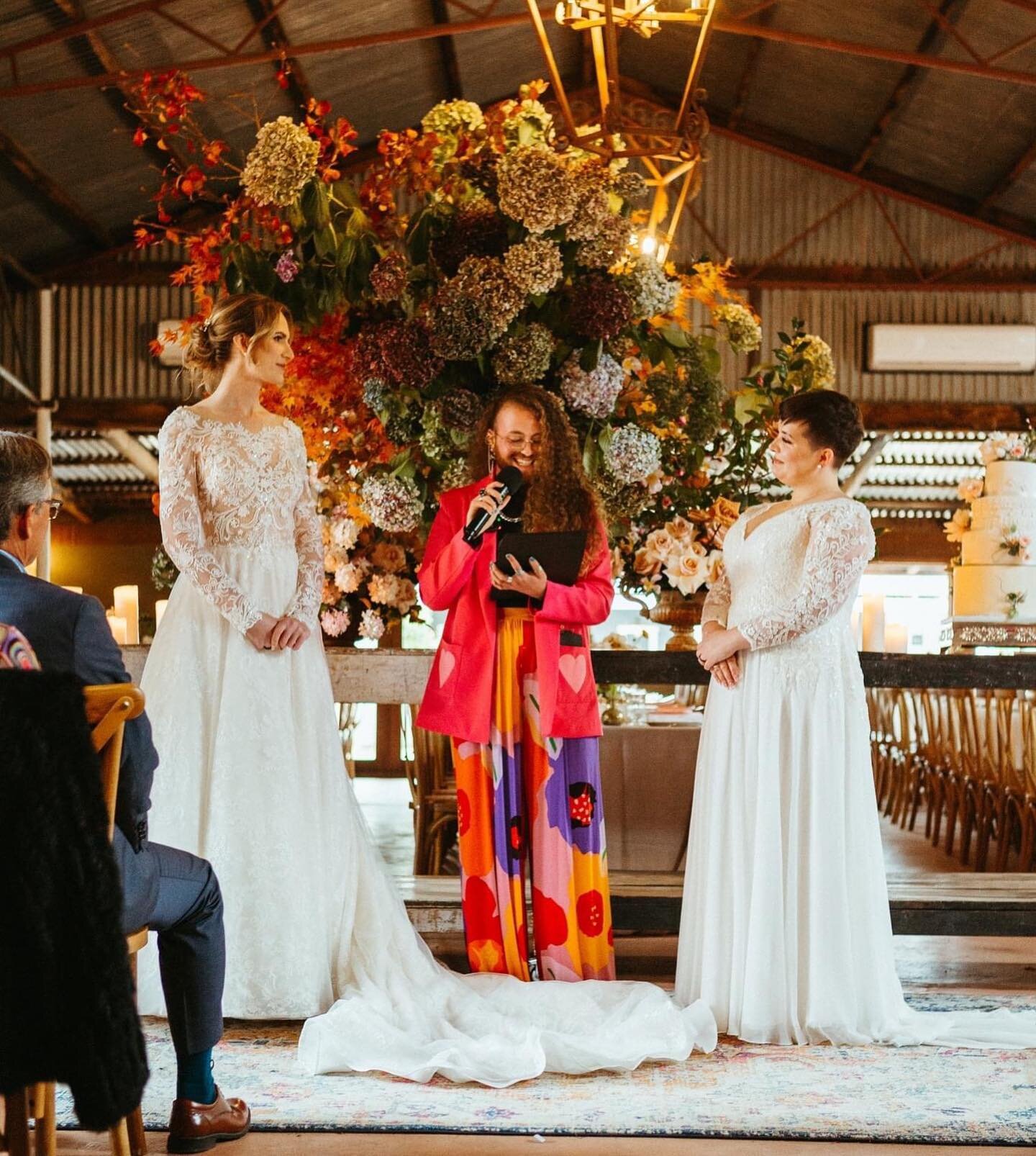 Could it get any more gorgeous than this? Queer and trans love, joy and celebration! A deep honour to marry these two angels to each other after a whopping 18 years together! The entire day (and their relationship) was nourished and supported by comm