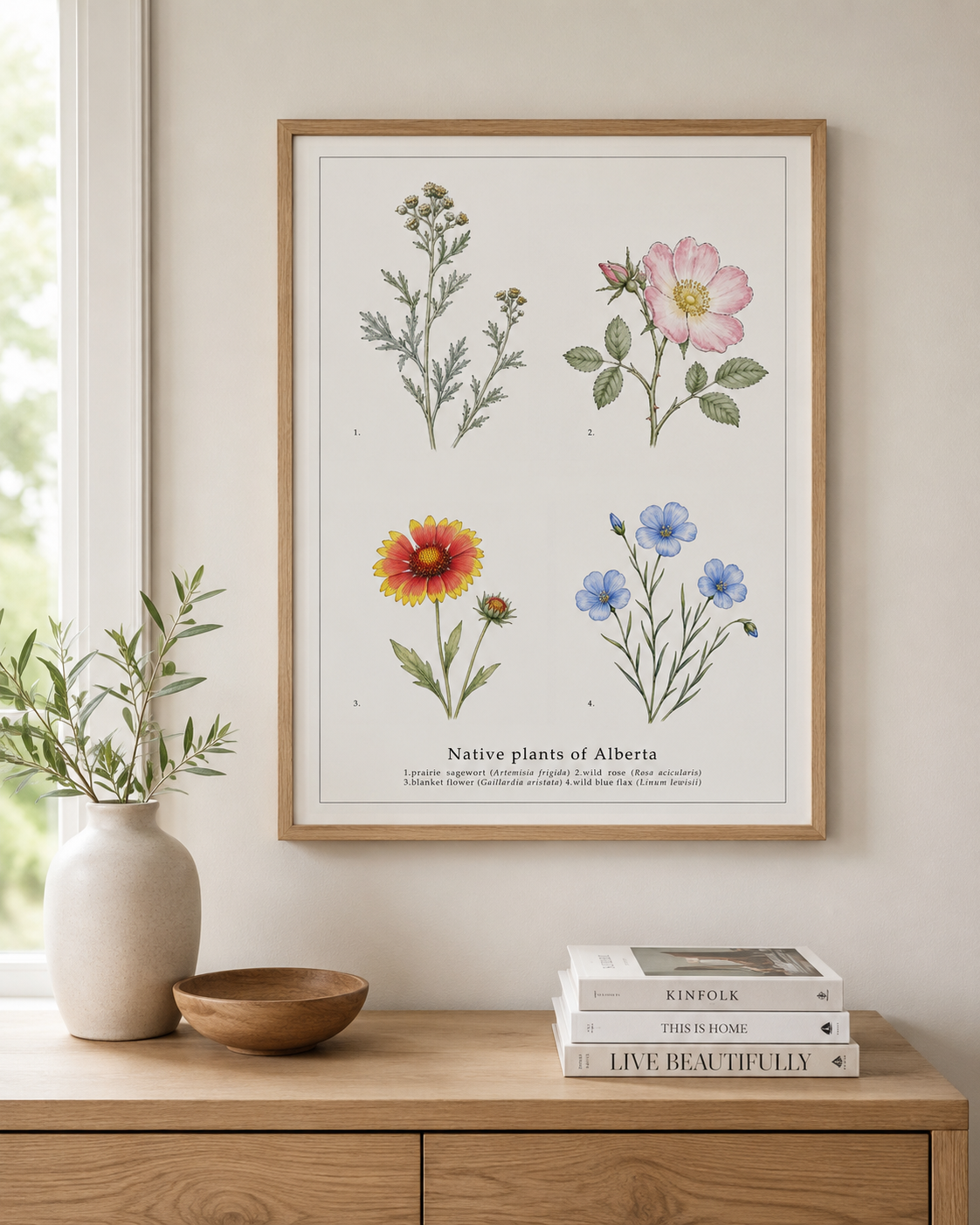 Native Plants of Alberta,  Botanical Art Print