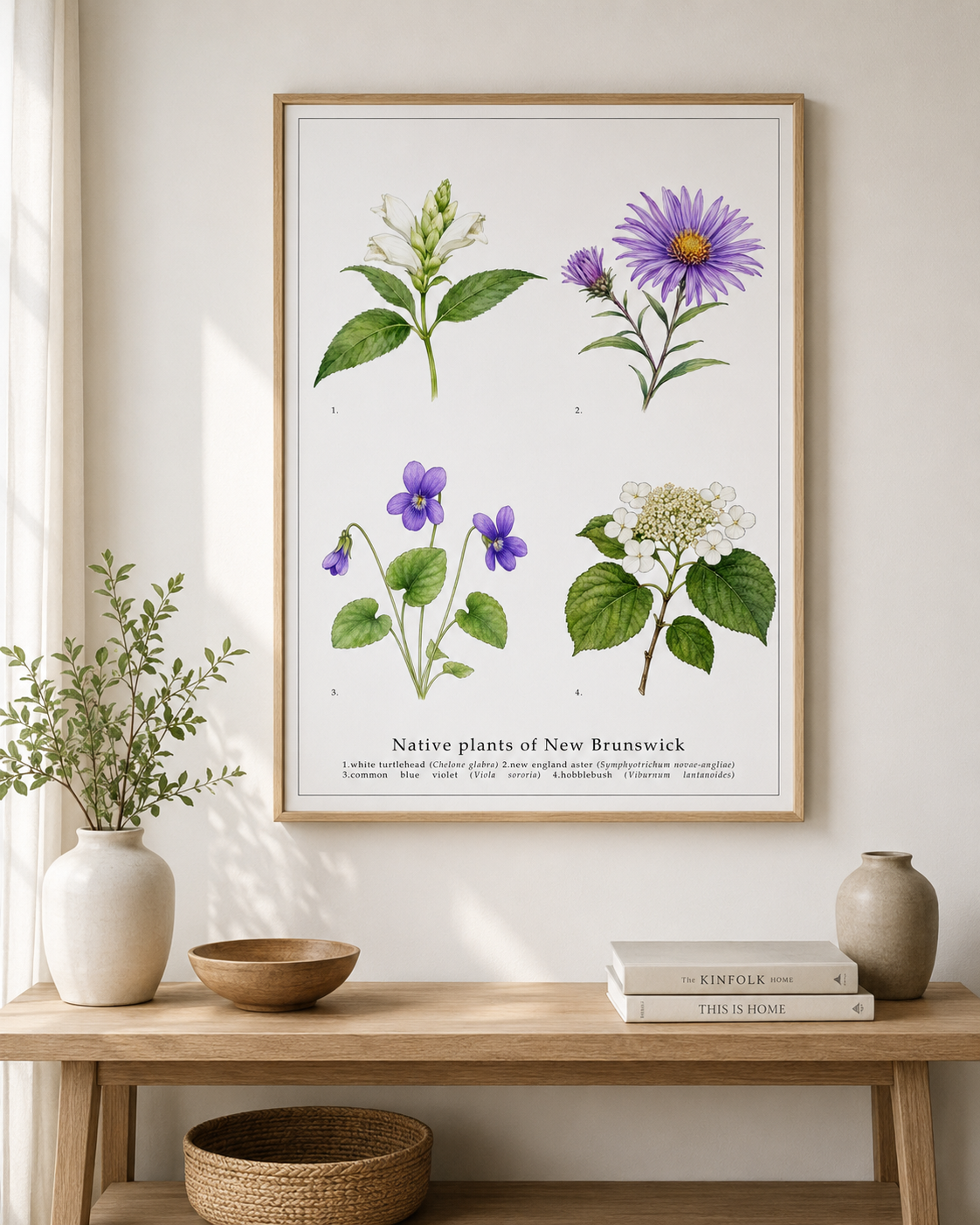 Native Plants of New Brunswick,  Botanical Art Print