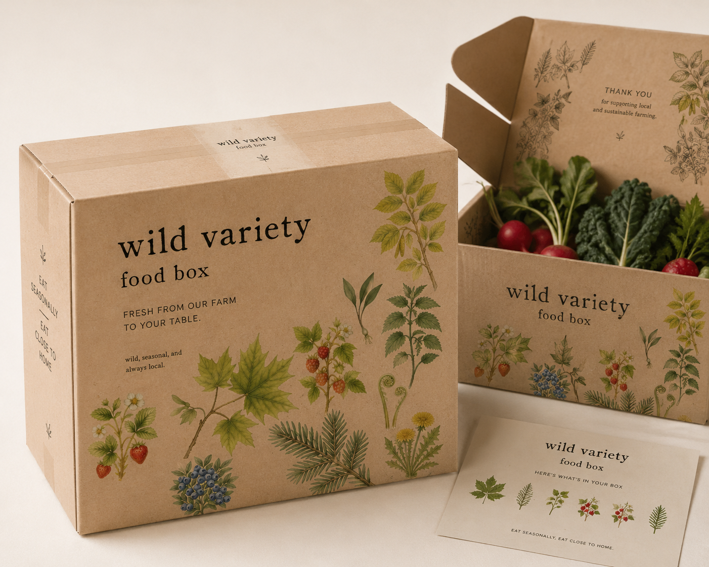 02 — WILD VARIETY Food Box Illustration