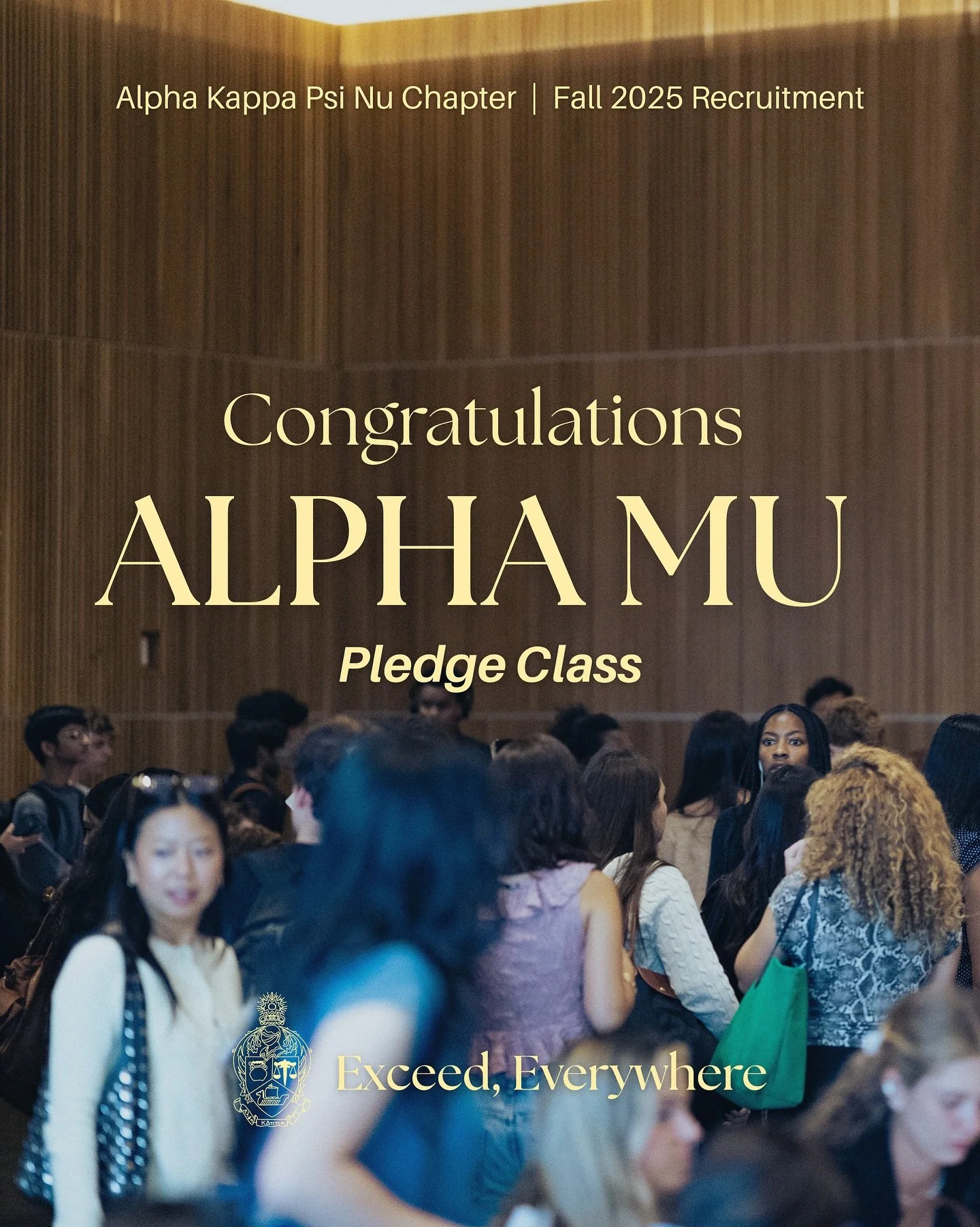 Congratulations to the Nu Chapter&rsquo;s Alpha Mu pledge class! 

We are proud to welcome 25 candidates (23 pictured). Thank you so much for such a memorable Fall 2025 recruitment! Alpha Mu&rsquo;s, we are excited to watch you grow! 🕴️

#akpsi #bua