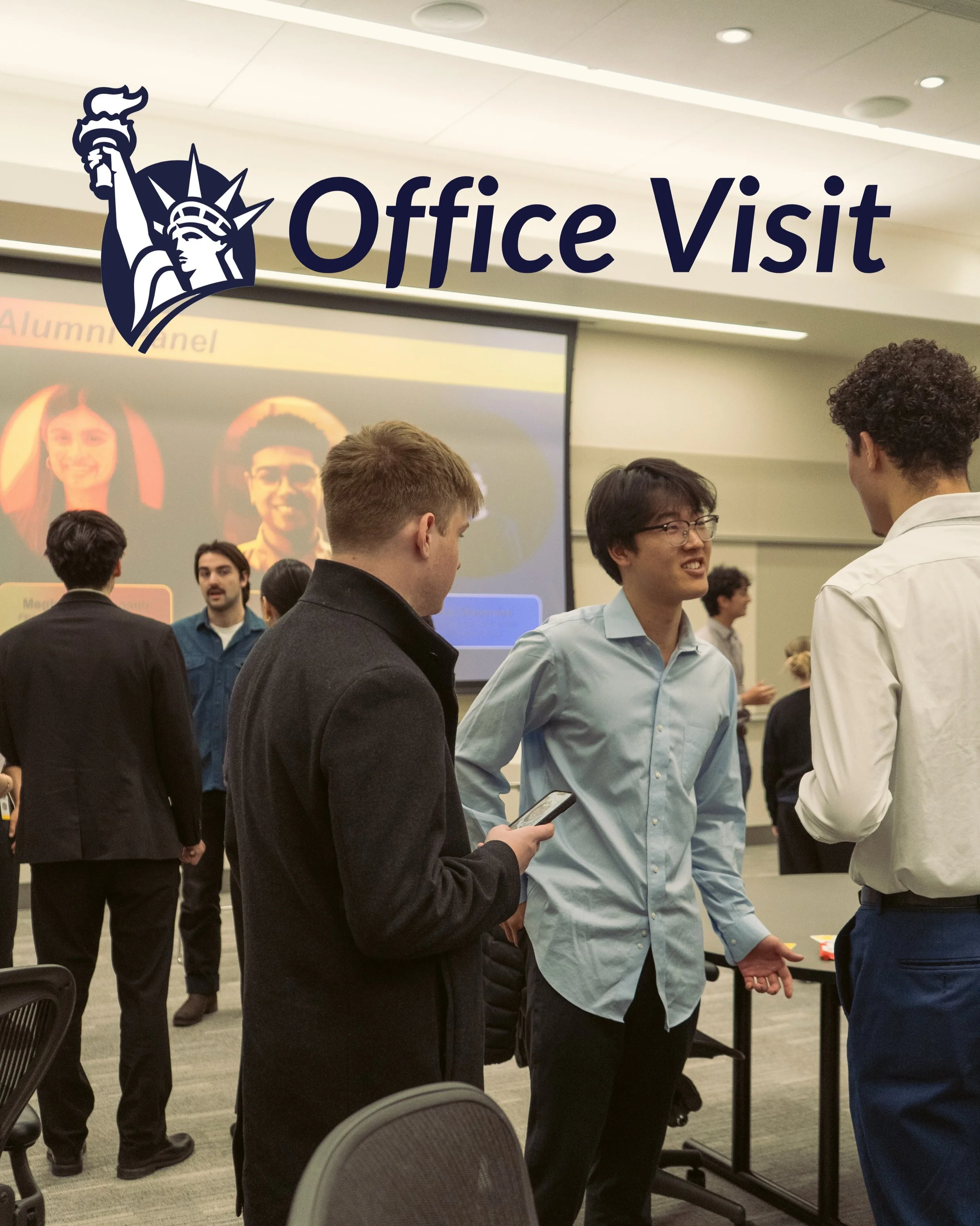 This past spring semester, our Vice President of Professional Development, Jun Chun, partnered with our sister organization, Eye2Eye, to coordinate an office visit to Liberty Mutual. 

The experience provided our members with valuable insight into Li