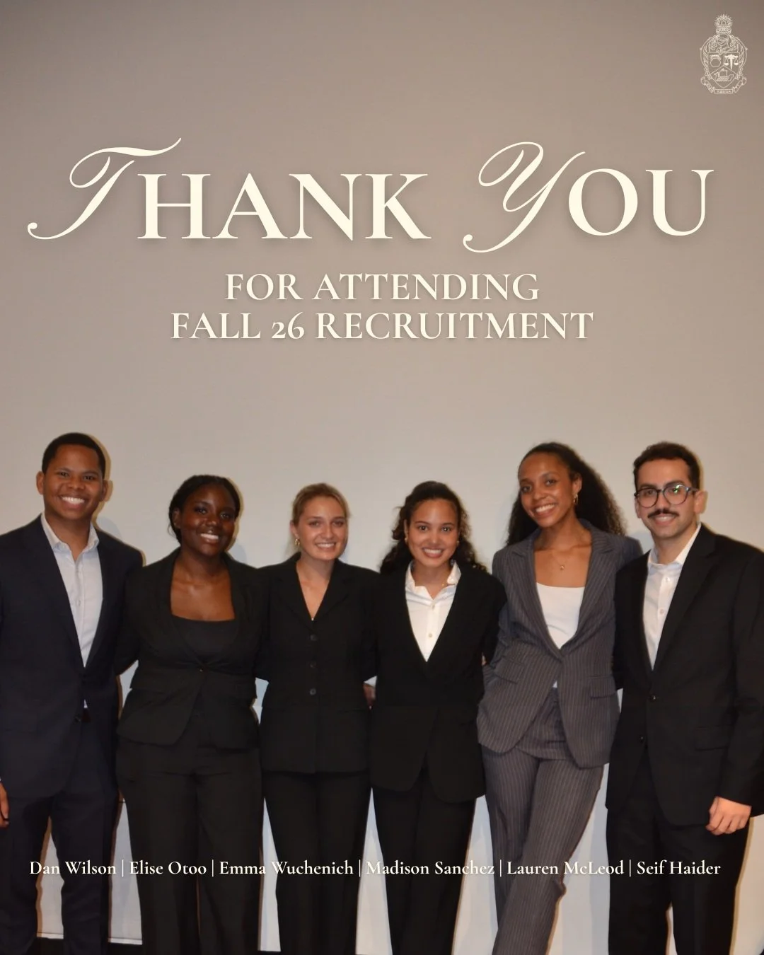Thank you to everyone who joined us for our Fall 2026 Recruitment! 

Over the past two weeks, we&rsquo;ve had the opportunity to meet so many incredible people, share what makes our brotherhood special. We hope you walked away with new connections, m