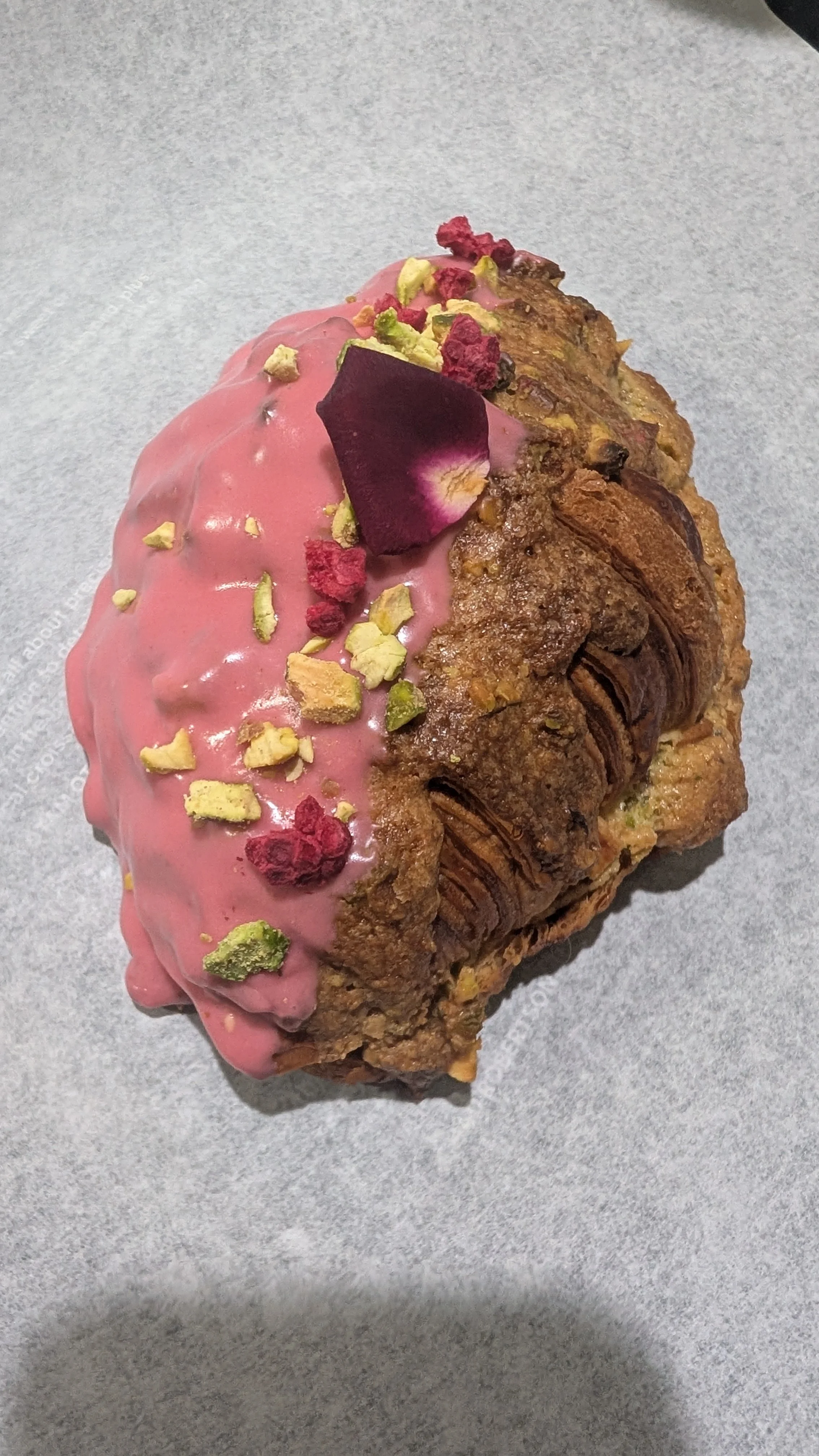 Pistachio Raspberry Twice Bake