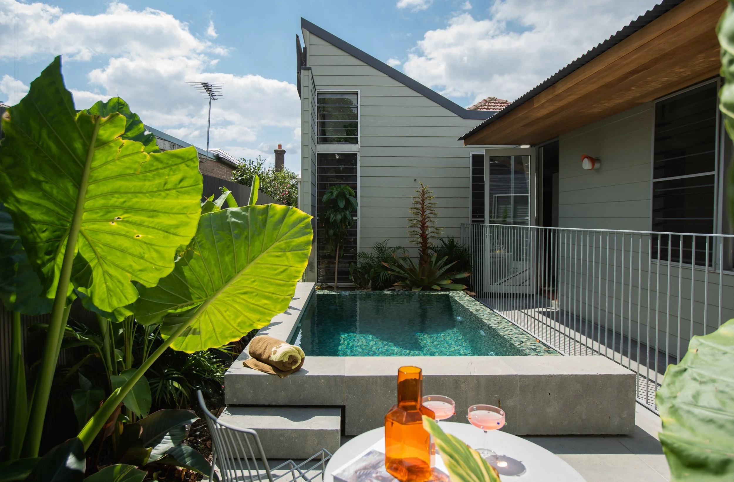 Concrete pool in the Inner West of Sydney