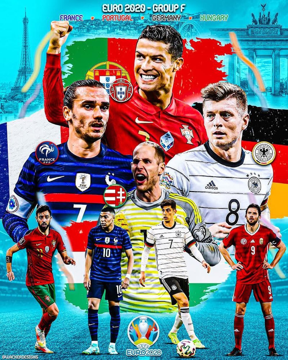 With Euro 2020 right around the corner here&rsquo;s a preview graphic of Group F (ie: the group of death) for @otlsportsca. The group hosts 3 heavyweights that have the potential to go the distance in the tournament with France, Portugal &amp; German