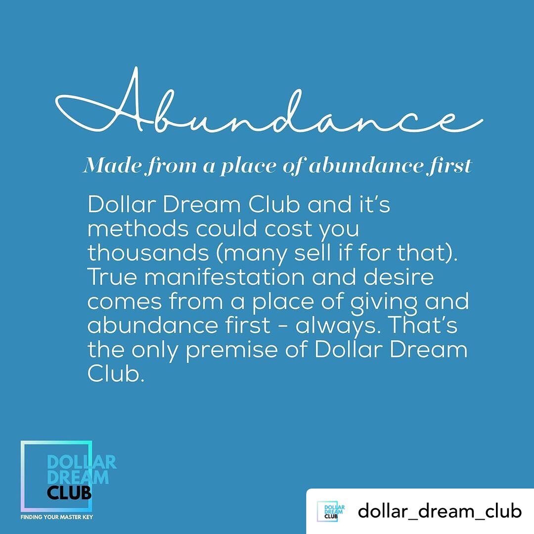 @dollar_dream_club Abundance first and always. So you may ask why &pound;1/$1 a week - our full FAQ&rsquo;s answer this yet in short - Abudance mindset is everything with a investment committed mind too. The sum is negligible and accessible for every