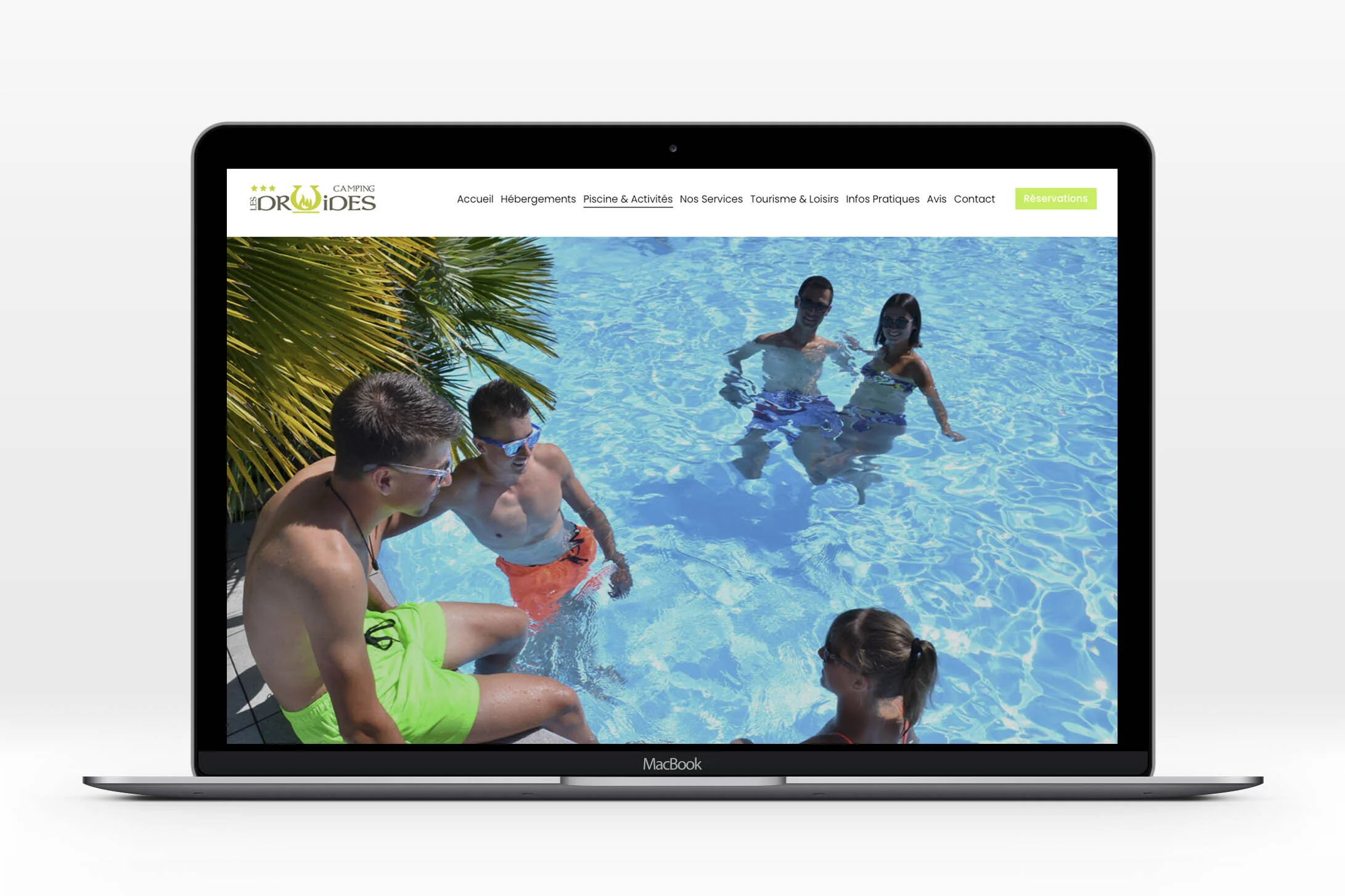 Création du site du Camping Les Druides par La Petite Agence Web