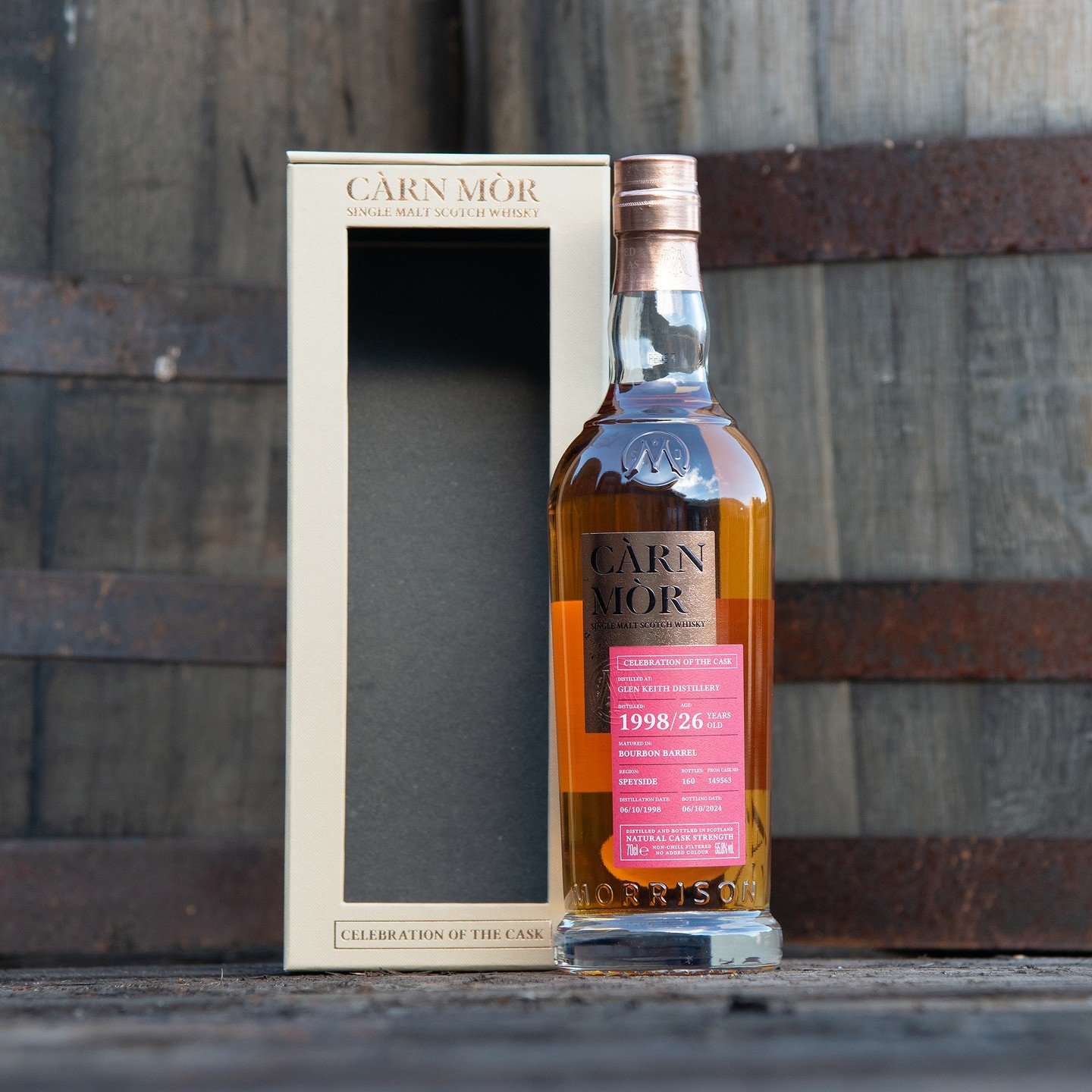 ✨️Glen Keith 1998✨️⁠
⁠
A truly exceptional single cask from our most recent Celebration of the Cask series.⁠
⁠
This 26-year-old has been aged in a second fill bourbon barrel, evoking a nostalgic warmth reminiscent of Christmas cake, followed by vibra