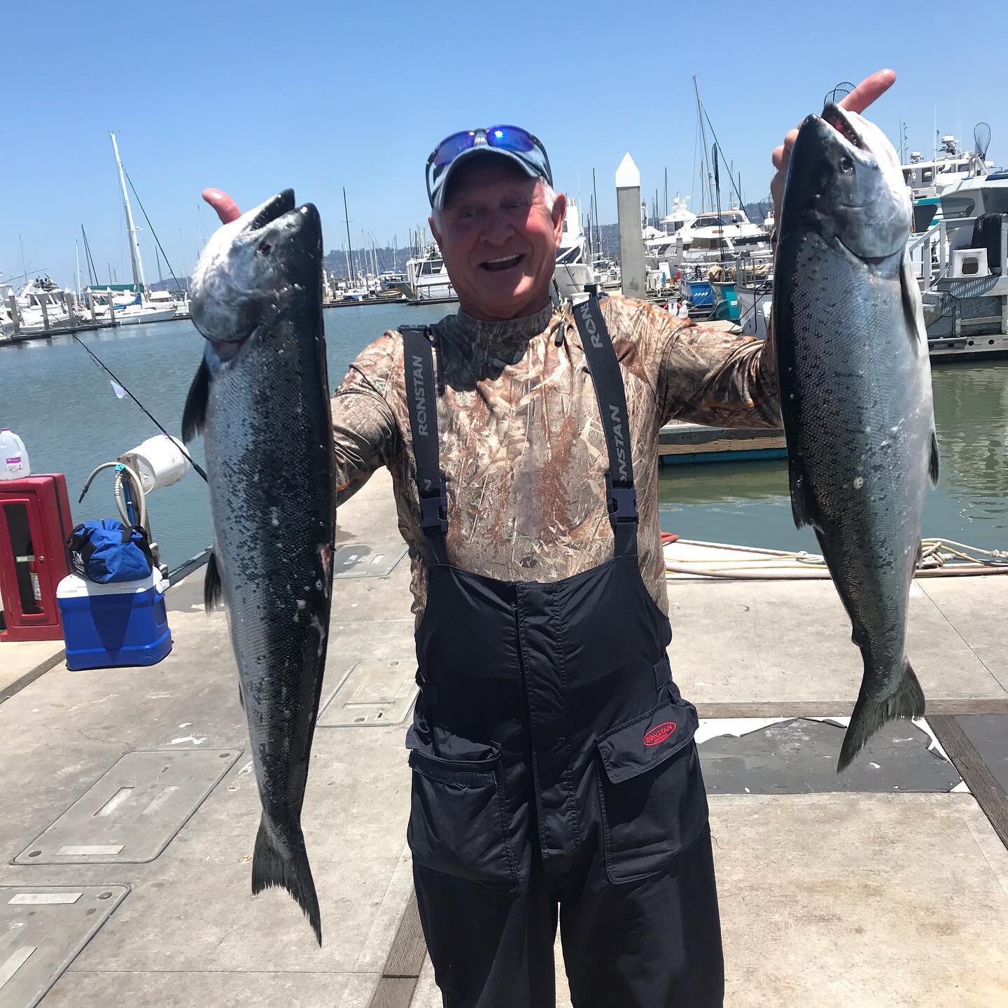 Limits before noon again!! Who knows how long this bite is going to last, so get out when you can !! Visit us online at fishemeryville.com or visit our website pacificpearlcharters.com #fishemeryville #pacificpearlcharters #salmon #sfbayareafishing #