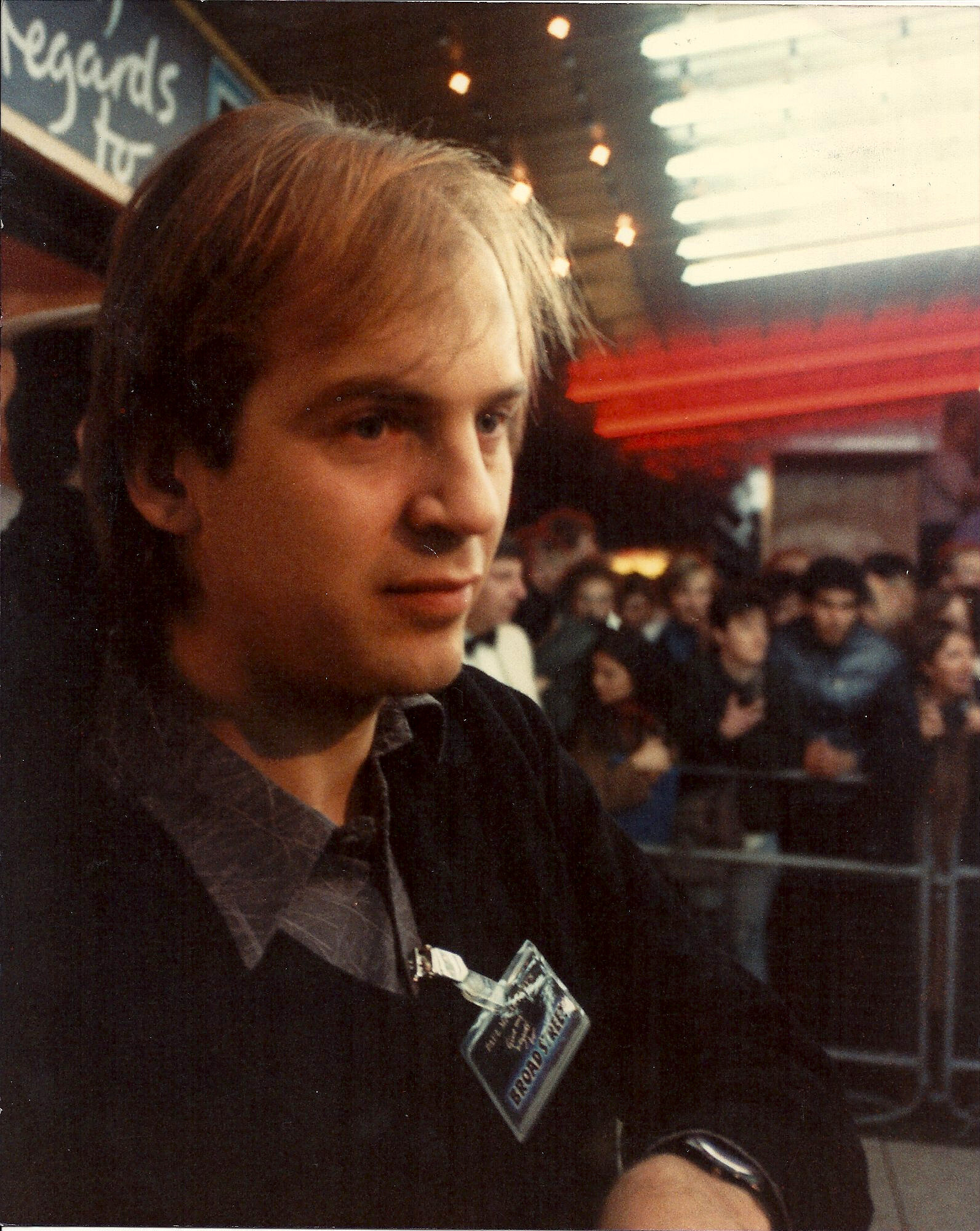 This is me at the premier of Give My Regards To Broad Street at the Liverpool opening. They waited for the crowd to get large and excited before the McCartney's made an appearance and there was quite a frenzy - The nearest I ever got to Beatle mania