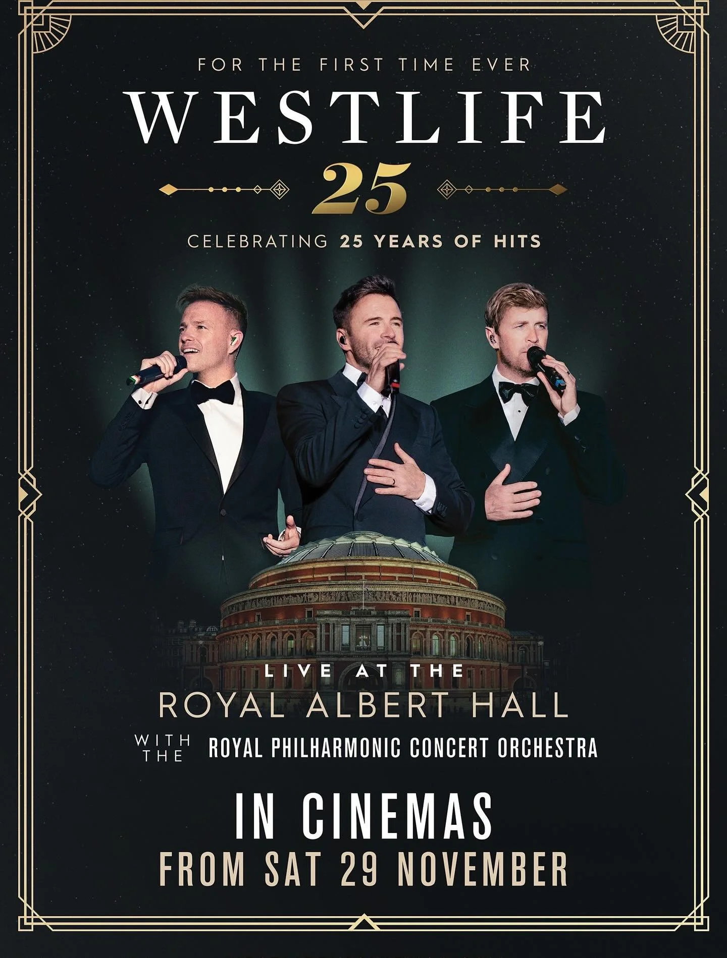 Excited to be heading to the @royalalberthall this week to capture this special 25th Anniversary concert for @westlife - coming to cinemas on the 29th November #concert #westlife #nostalgia #bignightout