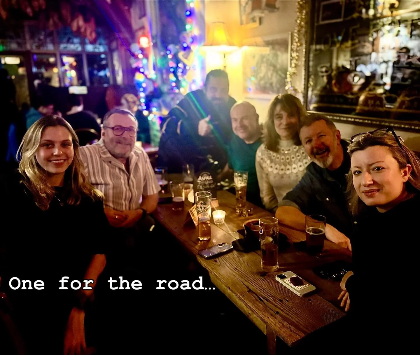 Stepping into Christmas with a post work drink at the @old_eagle_camden to wish @esmemorley on her way into the world. Good luck Rashey! #workdrinks #newjob #christmas #editing