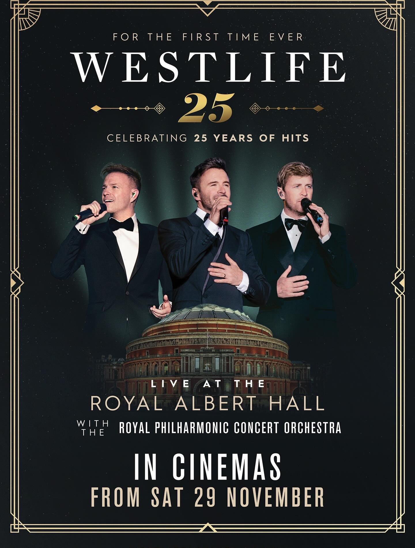 Excited to be heading to the @royalalberthall this week to capture this special 25th Anniversary concert for @westlife - coming to cinemas on the 29th November #concert #westlife #nostalgia #bignightout