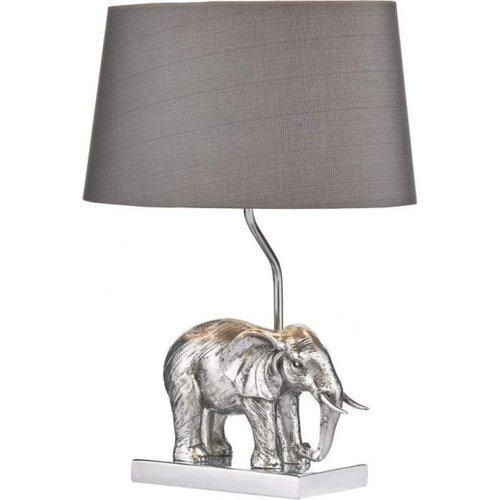Silvered Elephant Safari Table Lamp