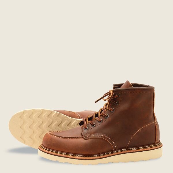 Red Wing 1907 6" Classic Moc Toe Copper Rough & Tough Boots
