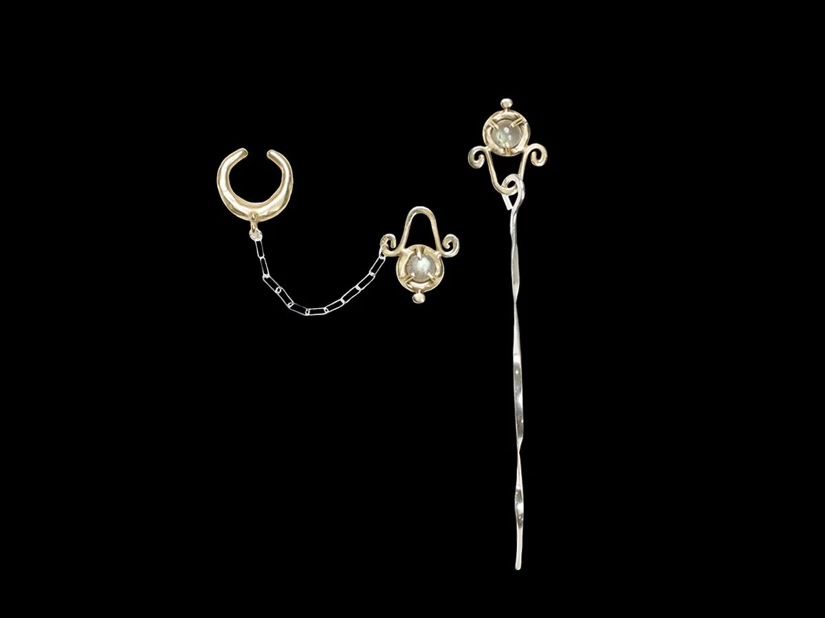 SPACEJUNK ASYMMETRICAL EARRINGS
